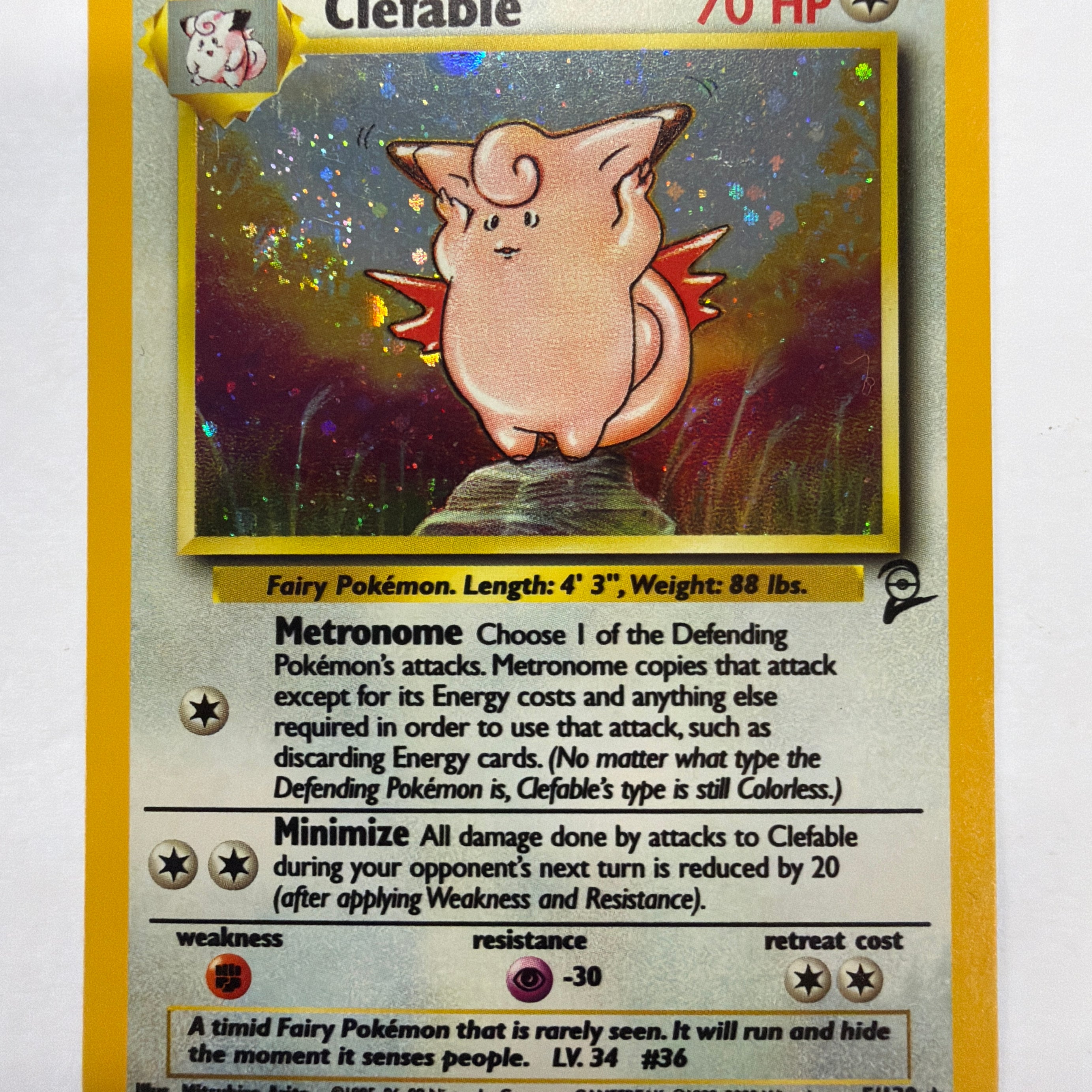 Pokémon TCG - Base Set 2 Clefable 5/130 Holo NM