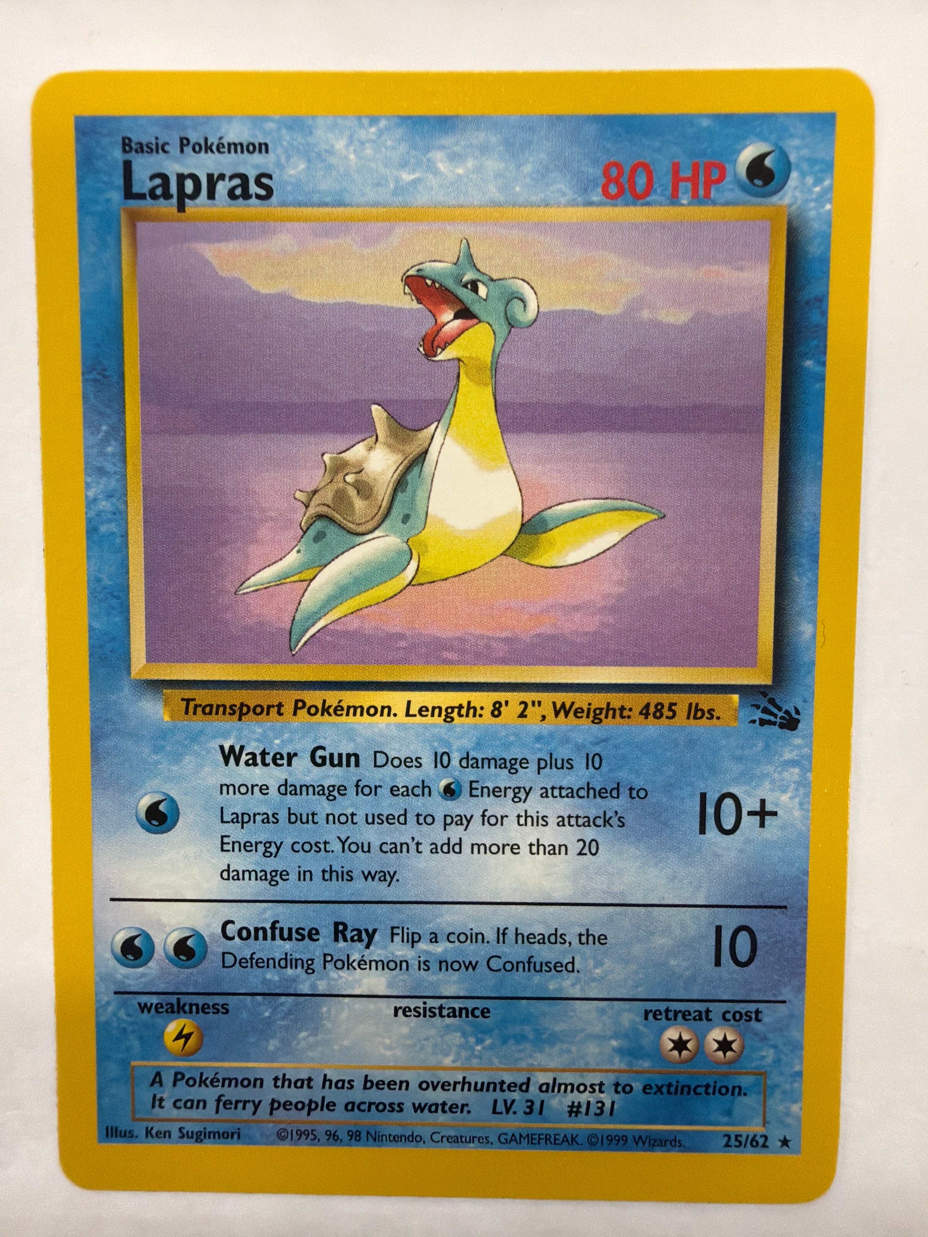 Pokémon TCG - Fossil Unlimited Lapras 25/62 Non-Holo NM