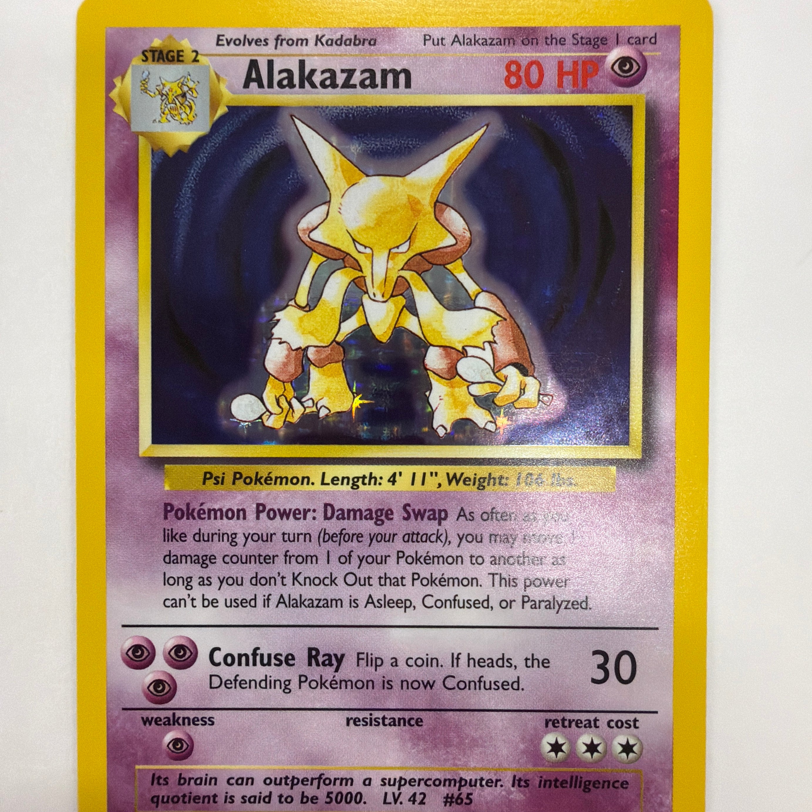 Pokémon TCG - Base Set Unlimited Alakazam 1/102 Holo NM