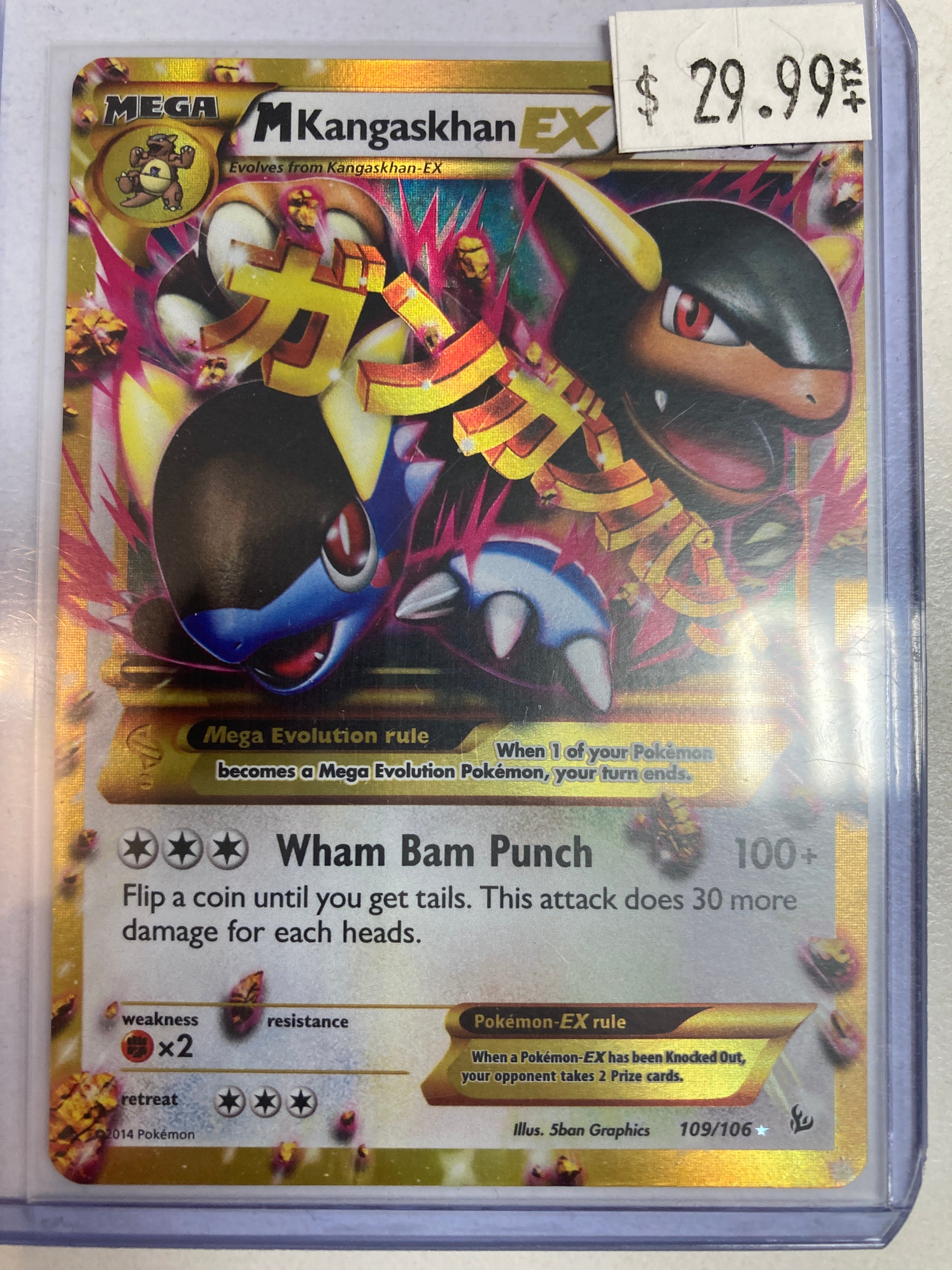 Pokmon TCG Mega Kangaskhan Ex 109/106 Flashfire SR Mint True Believers Gaming and Collectibles Pokmon TCG Mega Kangaskhan Ex 109/106 Flashfire SR Mint True Believers Gaming and Collectibles