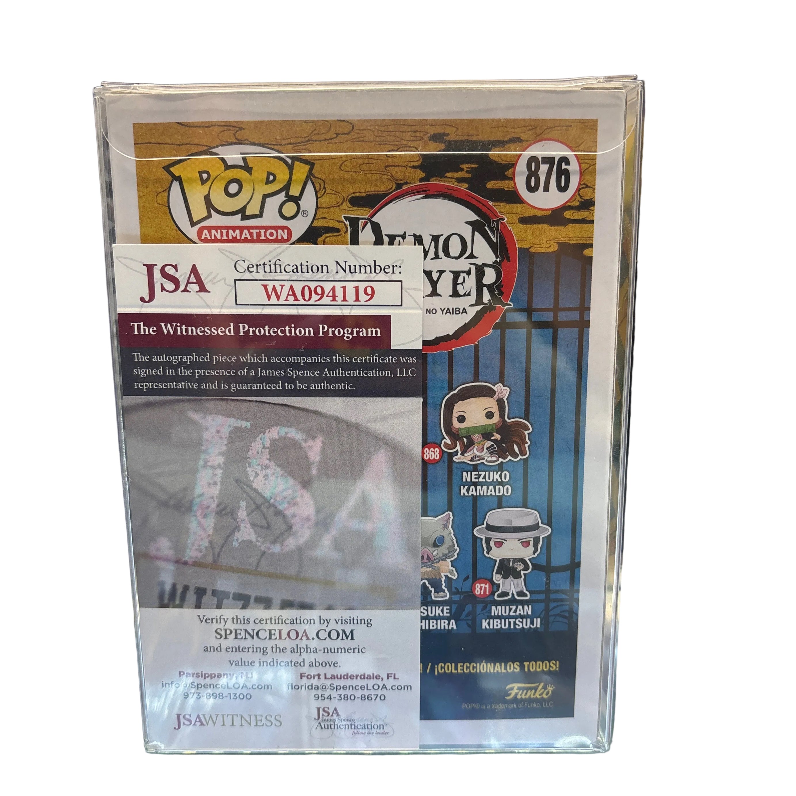 SIGNED Funko Pop! Animation Demon Slayer Giyu Tomioka AAA Anime Exclusive #876