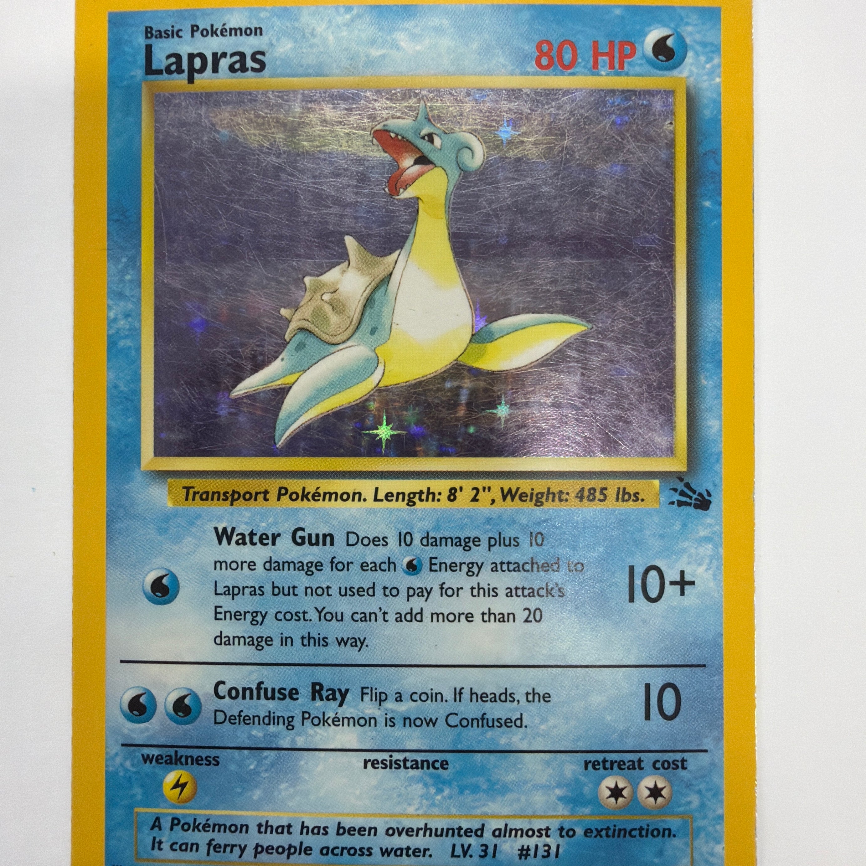 Pokémon TCG - Fossil Unlimited Lapras 10/62 Holo HP