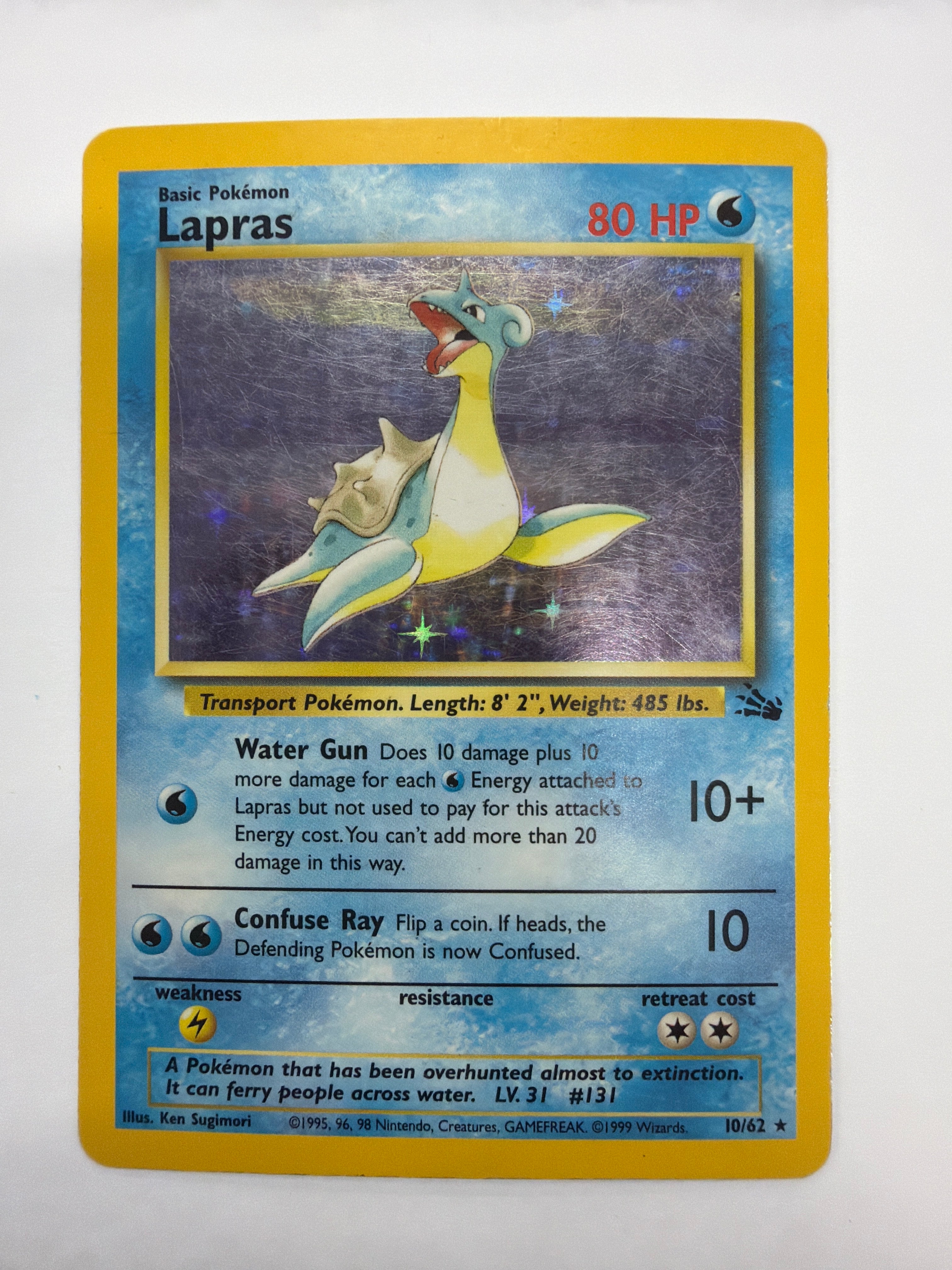 Pokémon TCG - Fossil Unlimited Lapras 10/62 Holo HP