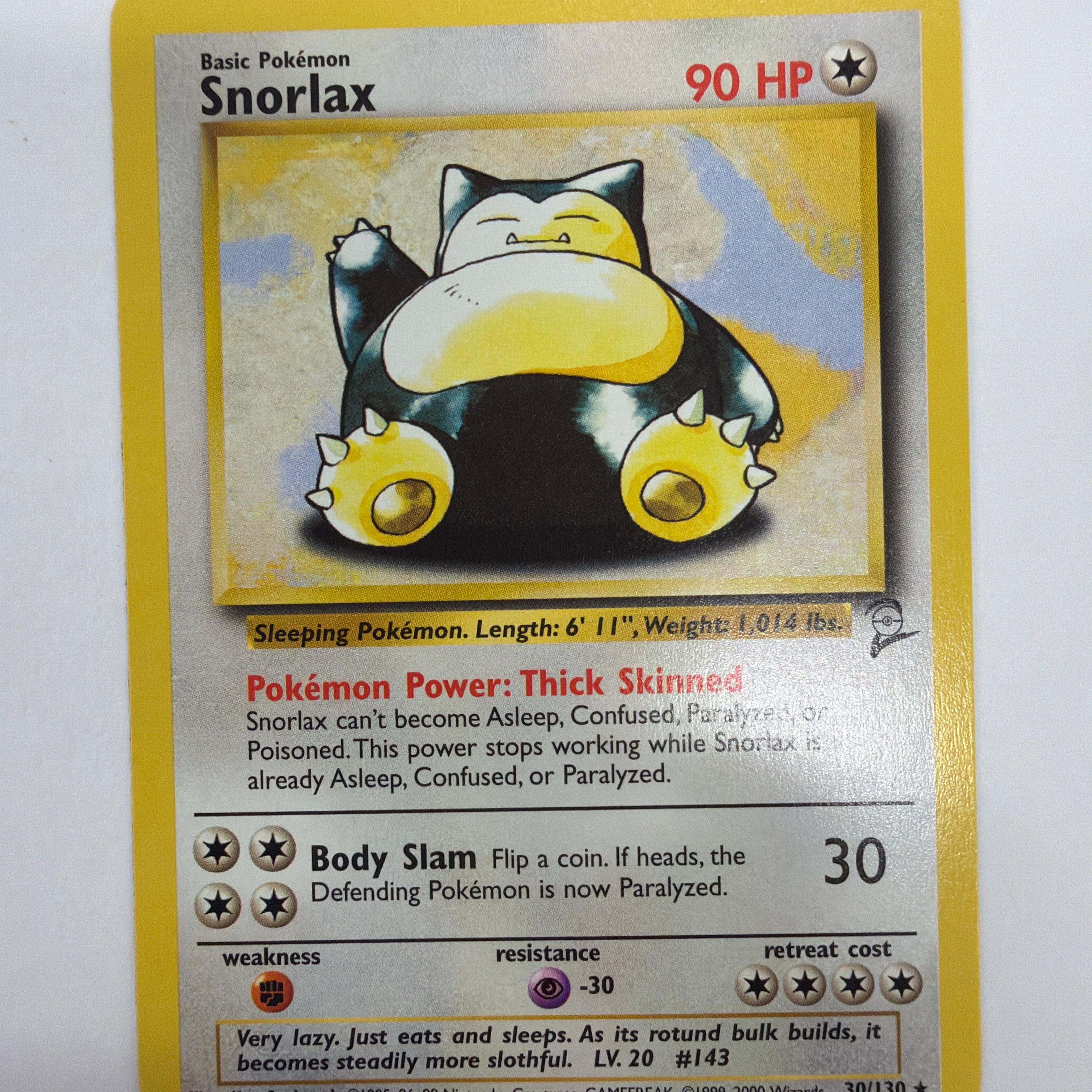 Pokémon TCG - Base Set 2 Snorlax 30/130 Non-Holo NM