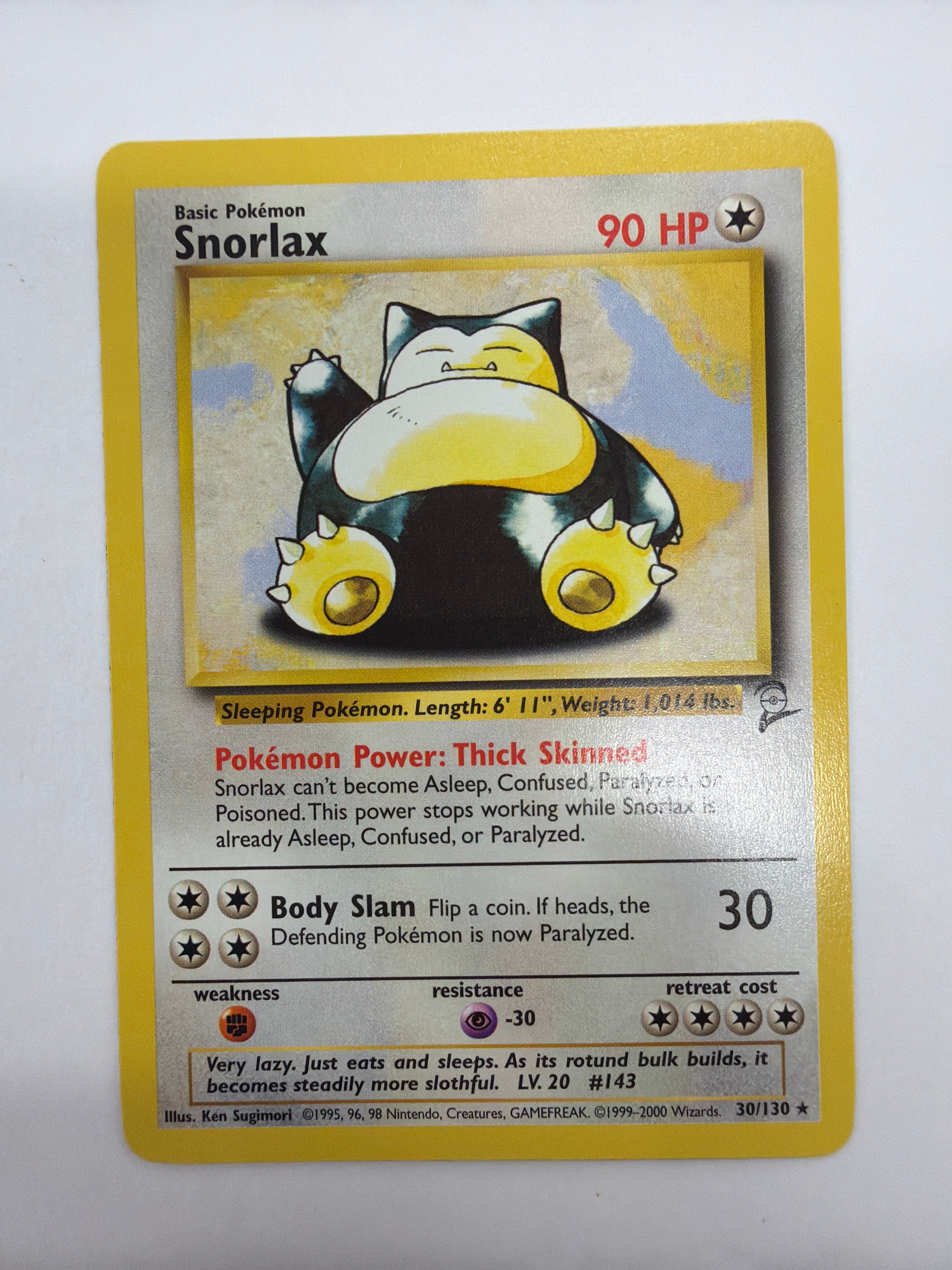 Pokémon TCG - Base Set 2 Snorlax 30/130 Non-Holo NM