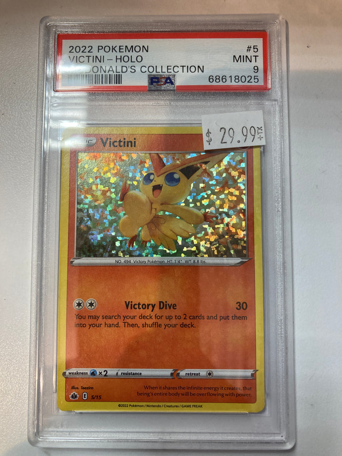 PSA 9 Pokmon TCG Victini 5/15 McDonald's Collection Holo Mint GRADED True Believers Gaming and Collectibles PSA 9 Pokmon TCG Victini 5/15 McDonald's Collection Holo Mint GRADED True Believers Gaming and Collectibles