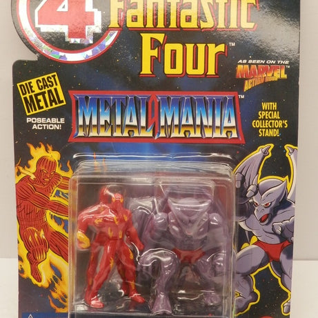 Toy biz Marvel Fantastic Four Metal  Mania Human Torch vs Dragon Man