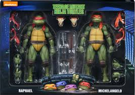 Nickelodeon Teenage Mutant Ninja Turtles NECA Raphael and Michelangelo (90s Movie)