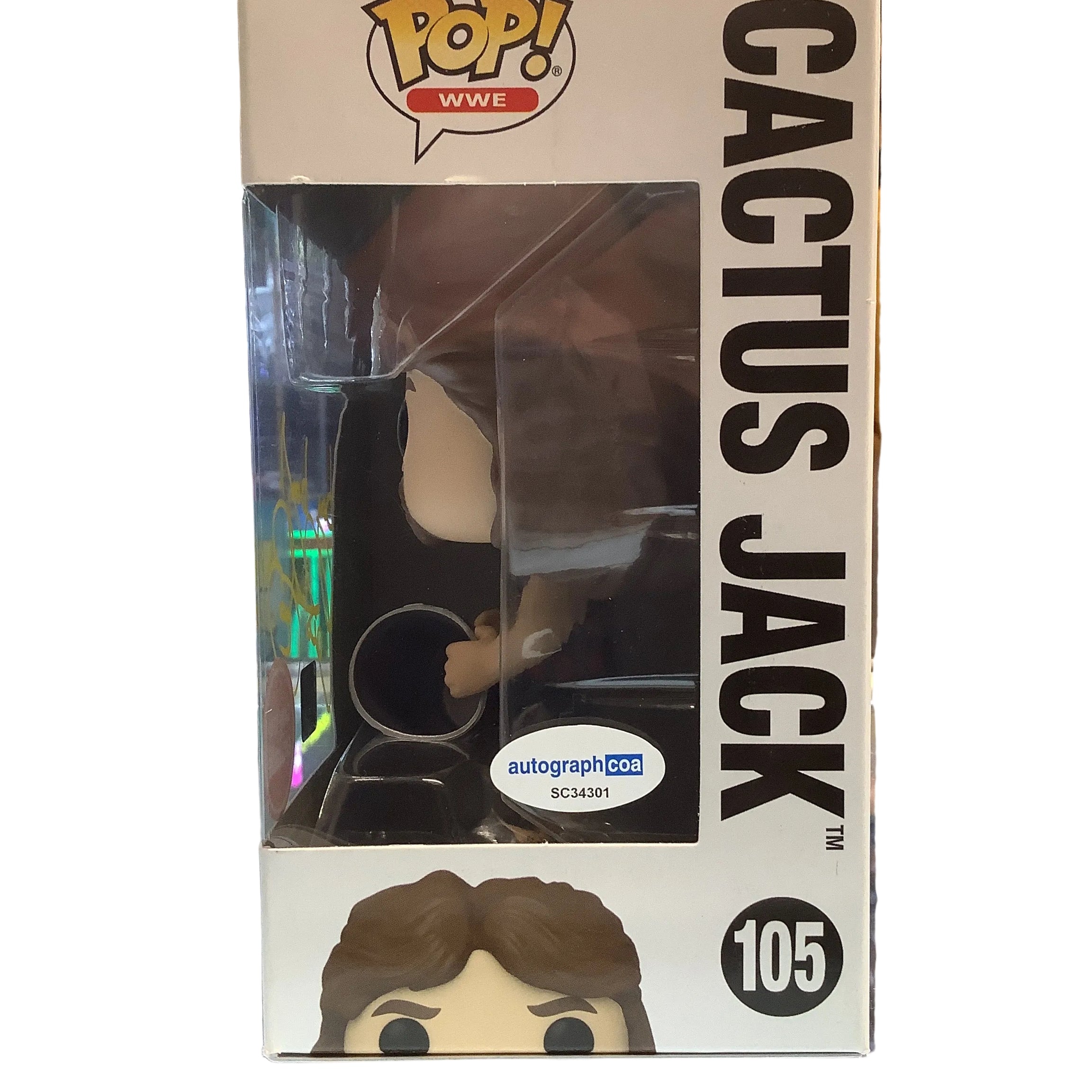 Signed Funko Pop! WWE Cactus Jack #105 Gamestop Exclusive