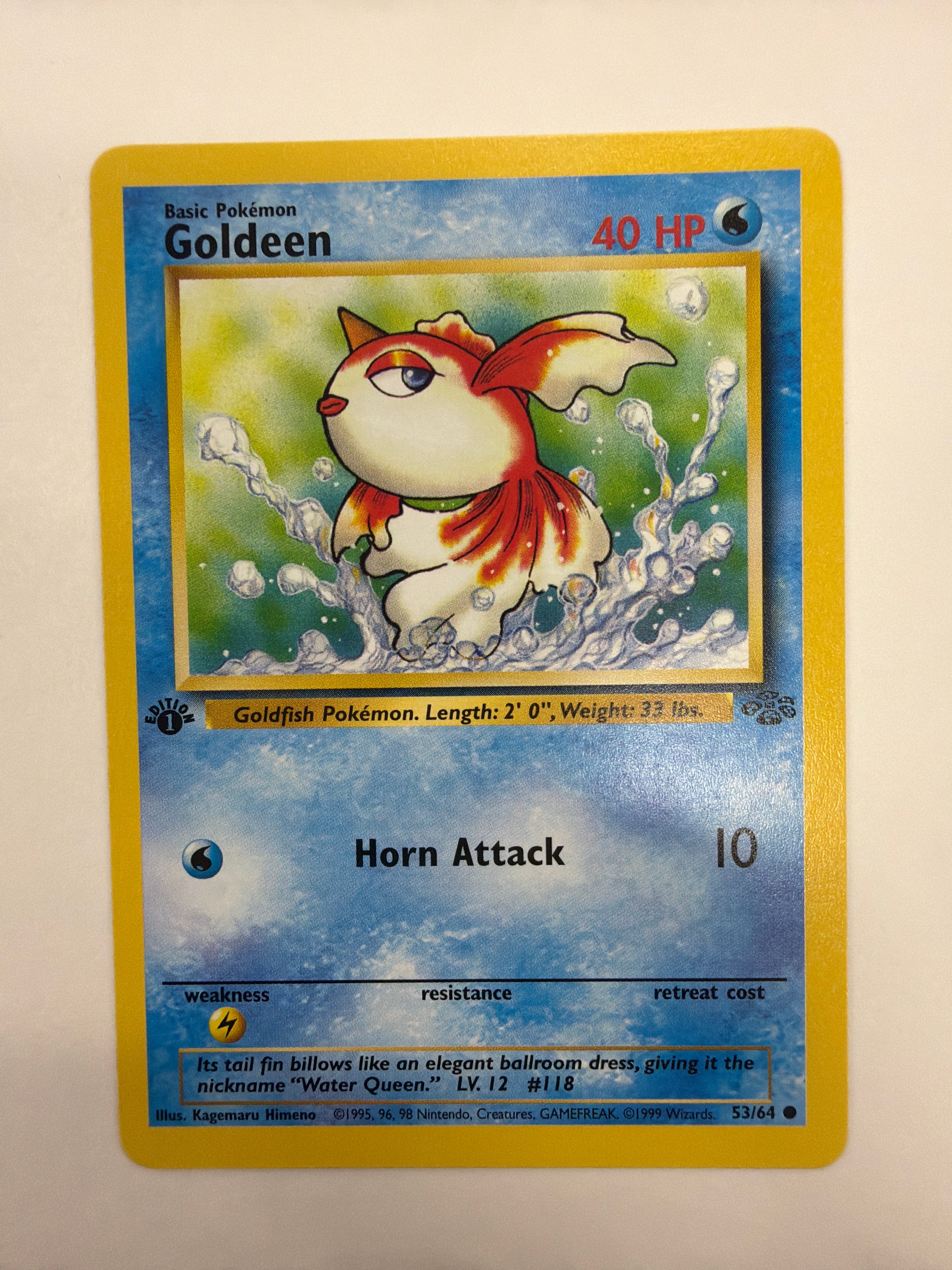 Pokémon TCG - Jungle 1st Edition Goldeen 53/64 Non-Holo NM
