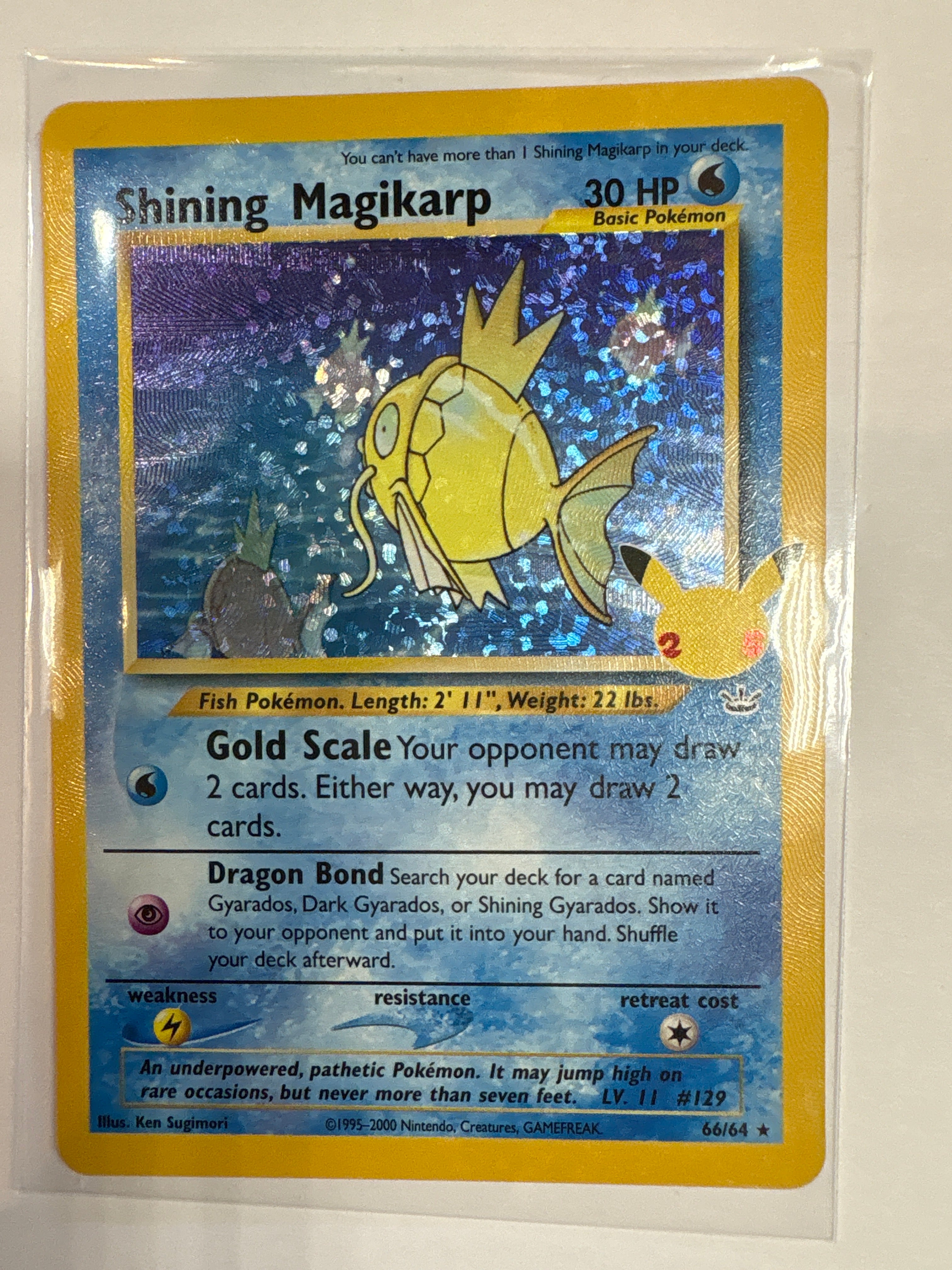 pokemon gold magikarp card Pokémon TCG Celebrations NM Shining Magikarp 66/64 – True Believers Gaming  and Collectibles