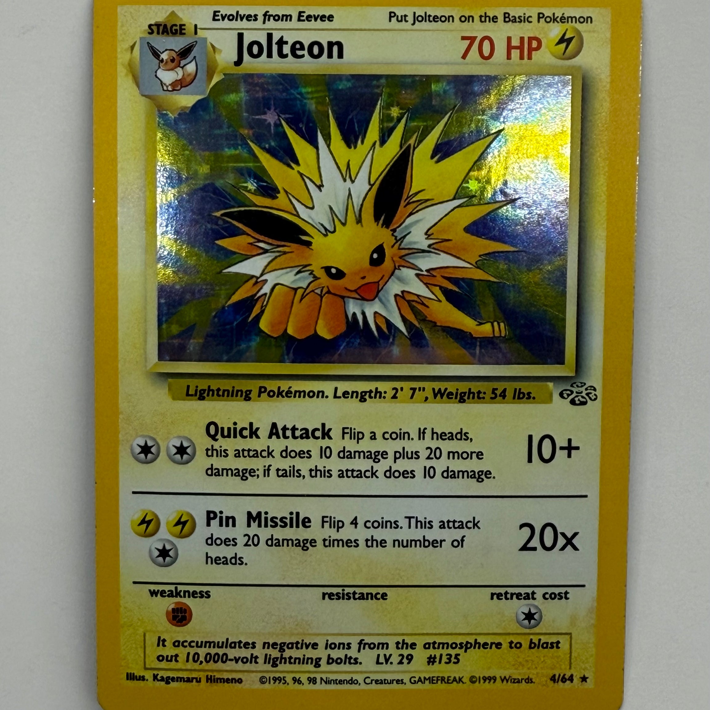 Pokémon TCG - Jungle Unlimited Jolteon Holo 4/64 LP