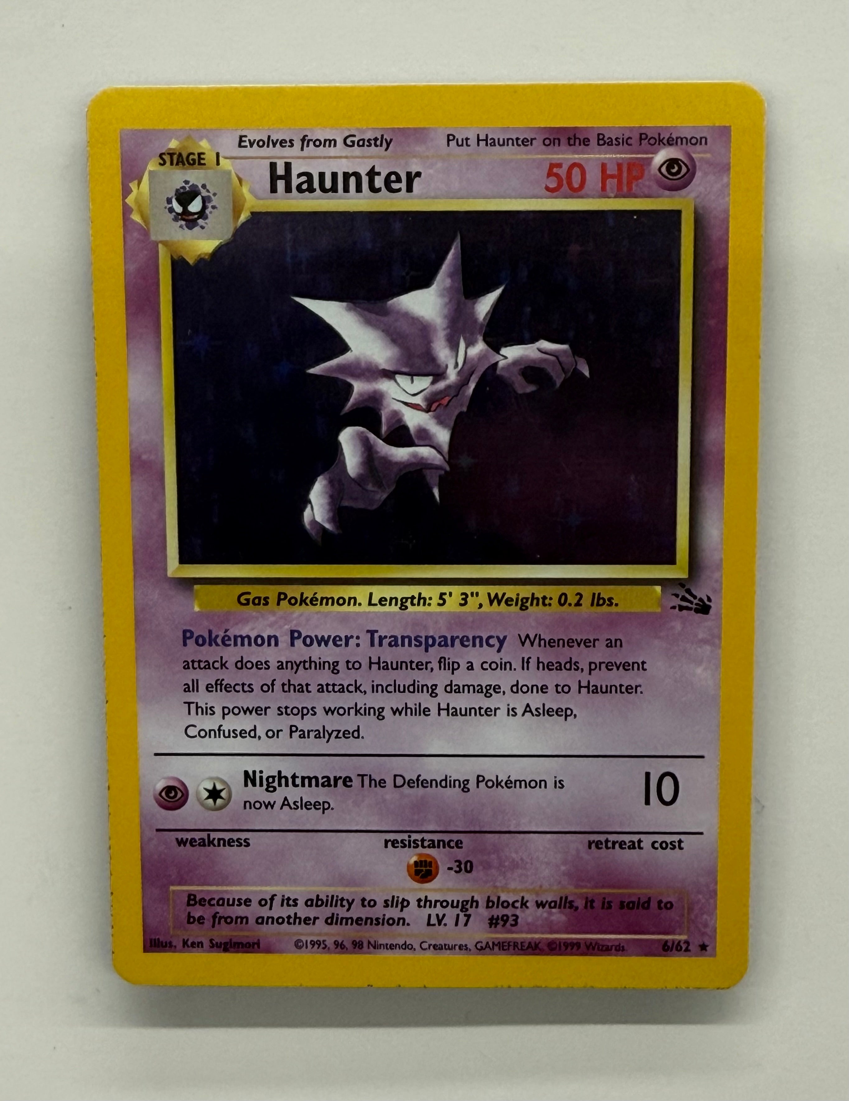 Pokémon TCG - Fossil Unlimited Haunter Holo 6/62 LP