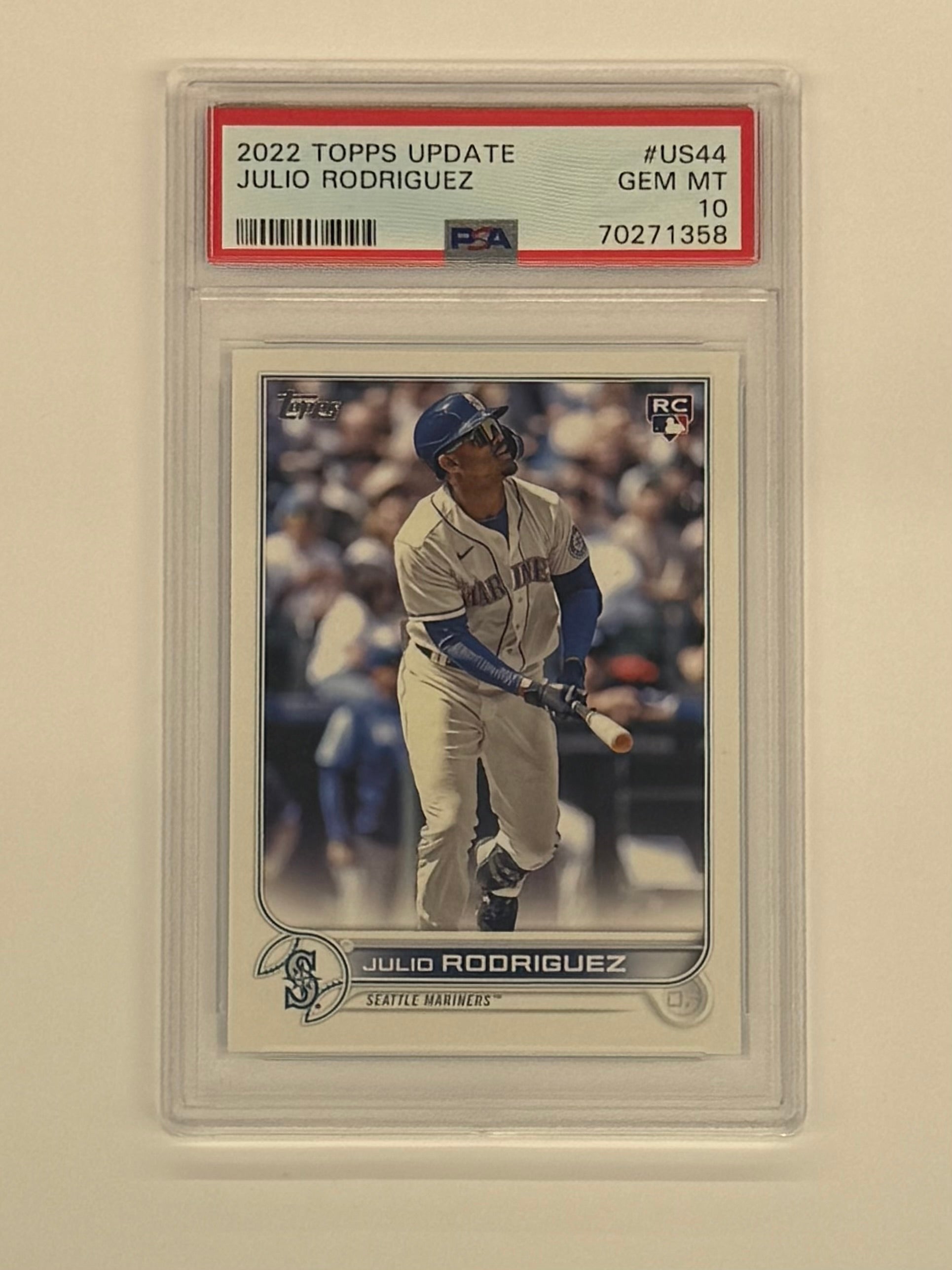 2022 Topps Update PSA 10 GEM MT Julio Rodriguez #US44