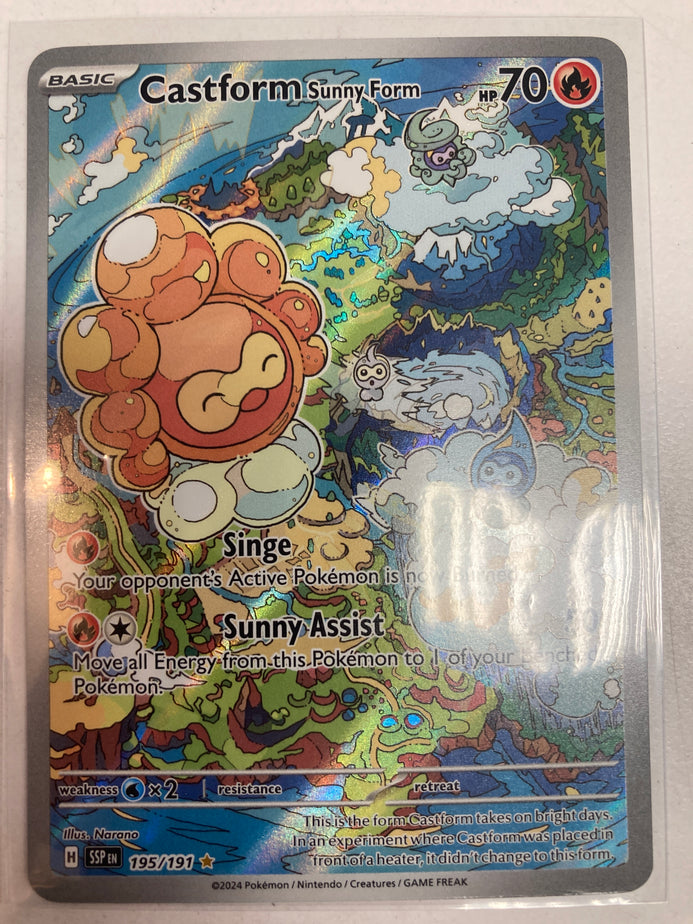 Pokémon TCG Castform Sunny Form 195/191 Surging Sparks Illustration Ra –  True Believers Gaming and Collectibles