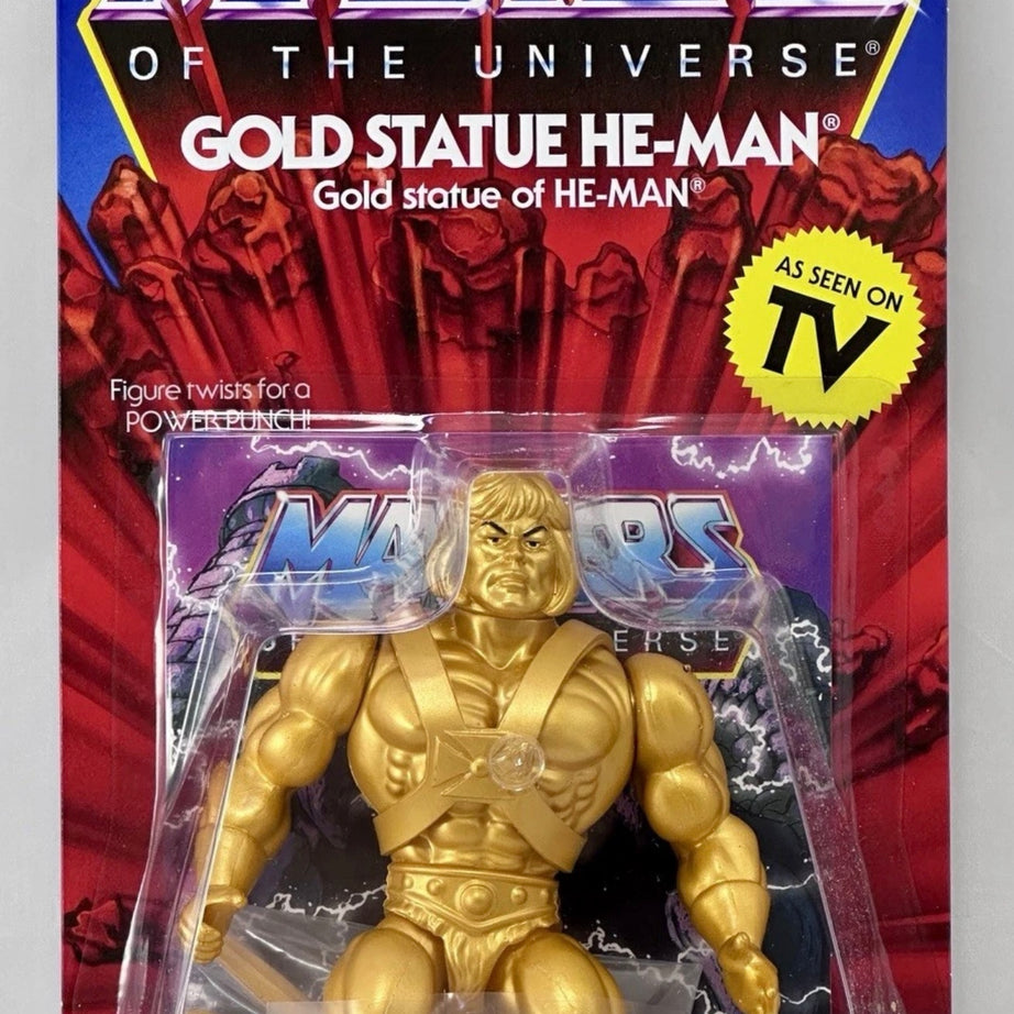 Super 7 Masters of the Universe Gold Statue He-Man 5.5” Retro Action Figure