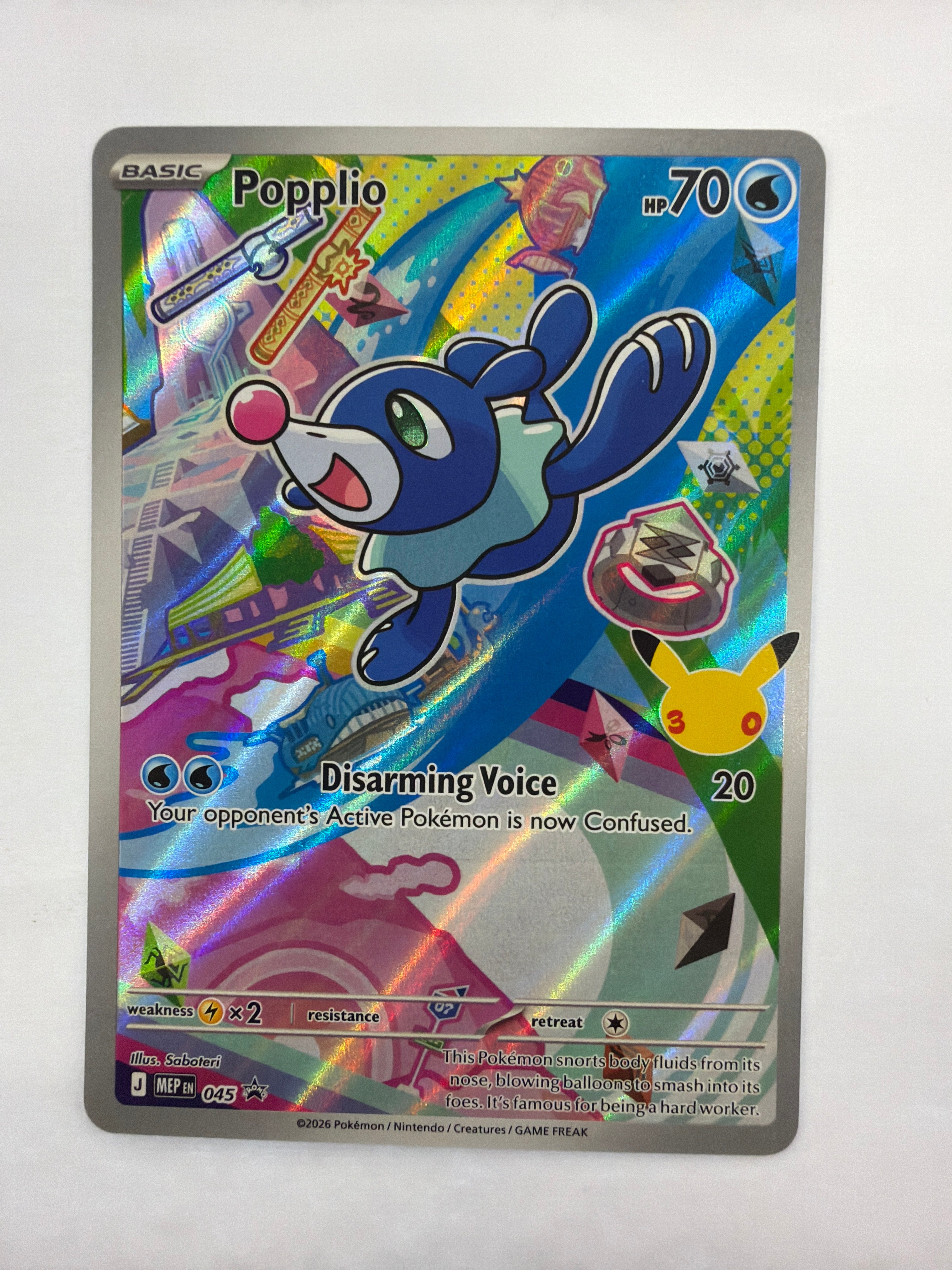 Pokémon TCG - Mega Evolution Promo Popplio 045 NM