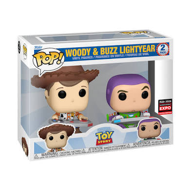 Funko Pop! Disney Pixar Toy Story Woody & Buzz Lightyear Funko 2024 Entertainment Expo Limited Edition 2 Pack