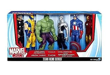 Hasbro Marvel Titan Hero Series Captain America Hulk Wolverine Iron Man Thor and Spider-Man Action Figures