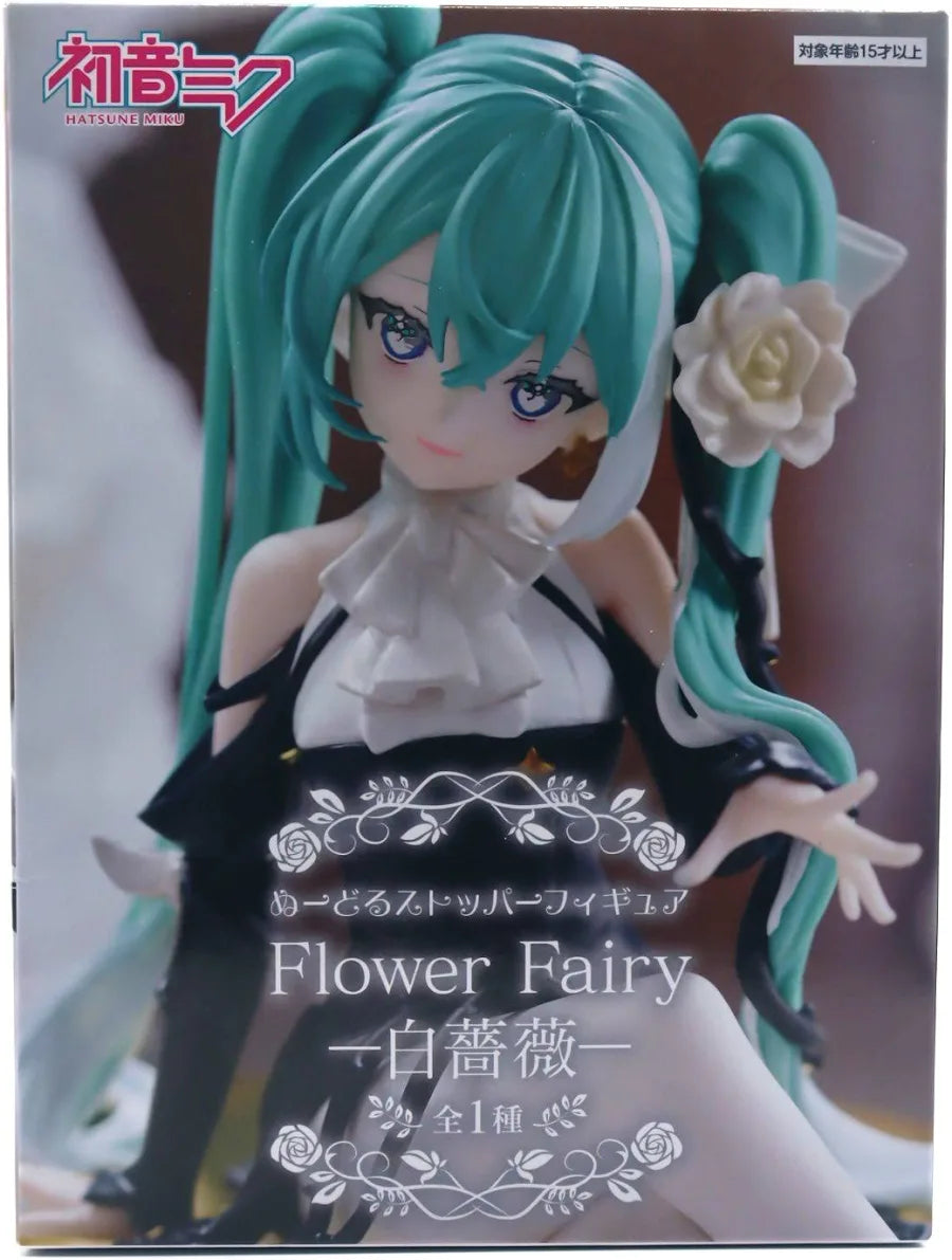 FuRyu Noodle Stopper Figure Hatsune Miku Flower Fairy White Rose Ver Statue