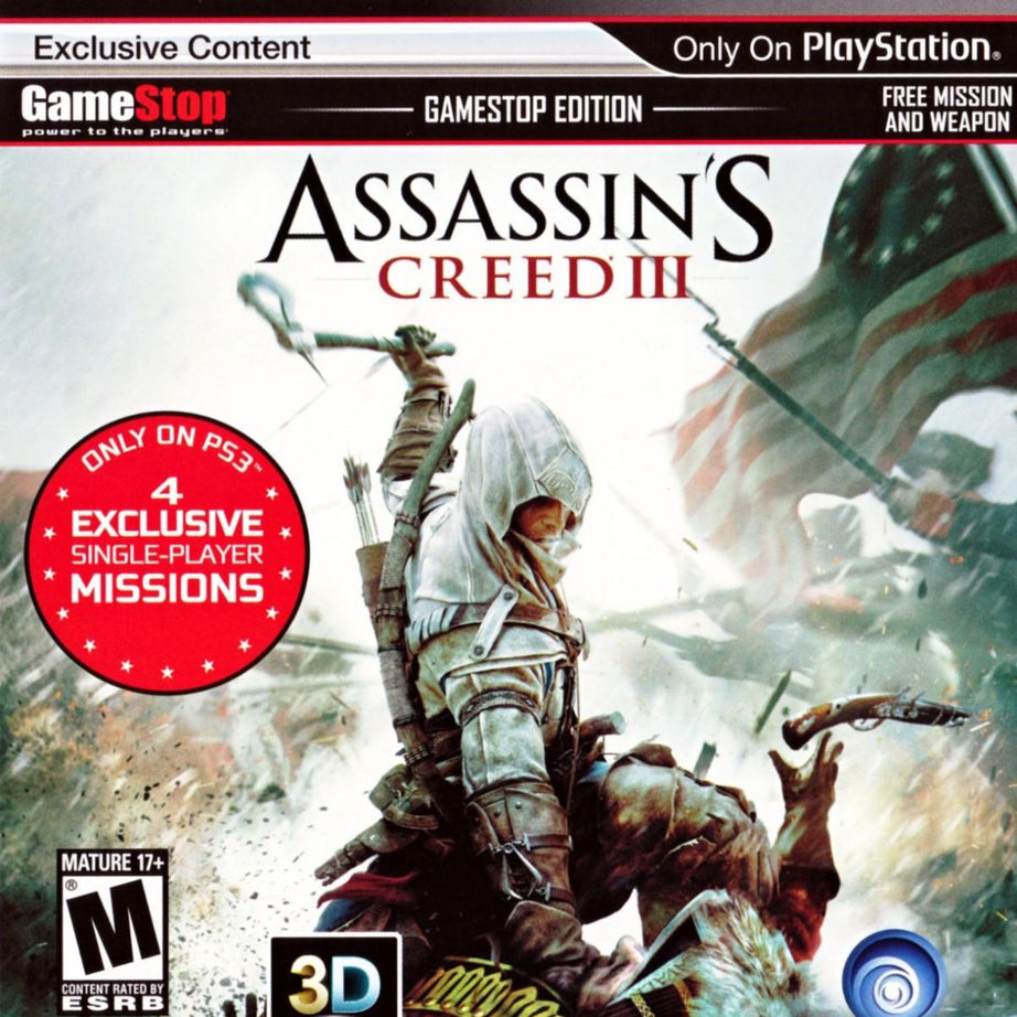 PS3 Assassin’s Creed III GameStop Edition Video Game