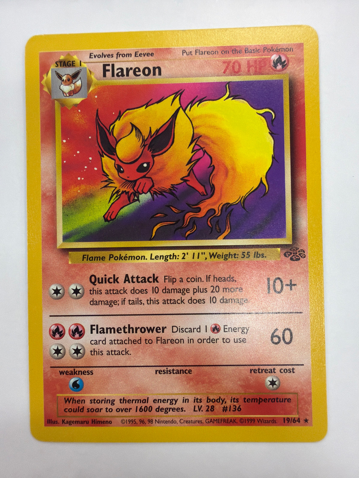 Pokémon TCG - Jungle Unlimited Flareon 19/64 MP