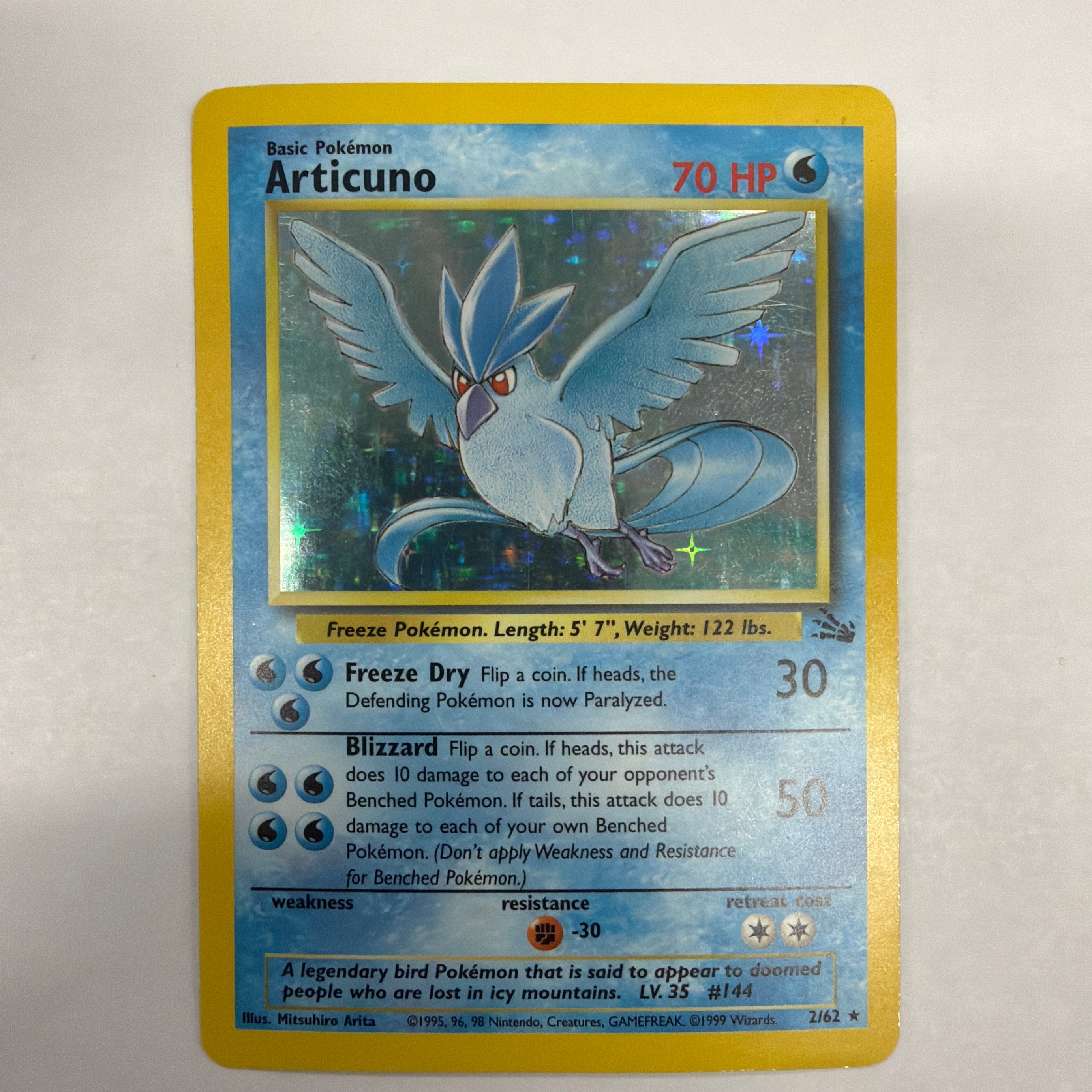 Pokémon TCG - Fossil Unlimited Articuno Holo 2/62 MP