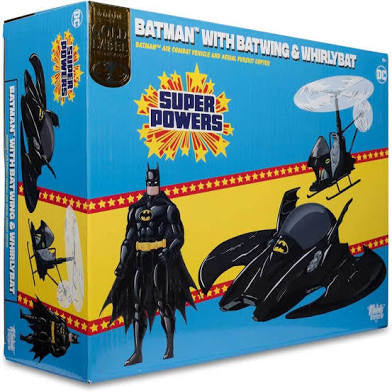 McFarlane Super Powers Batman with Batwing & Whirlybat Combat Vehicle and Aerial Pursuit Copter