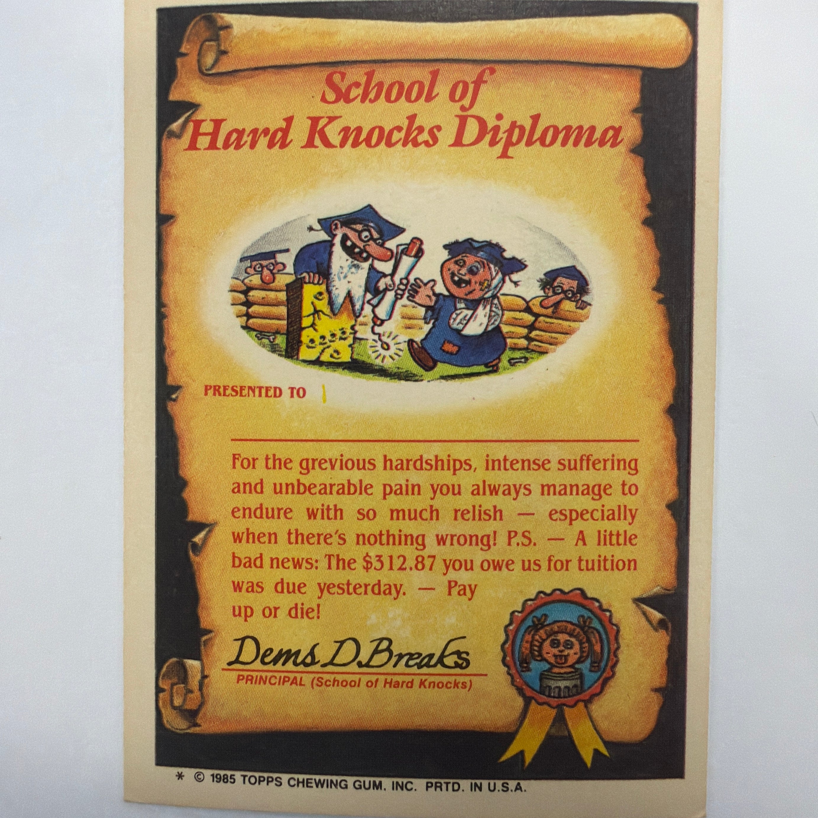 Garbage Pail Kids - 1985 Double Heather #49a