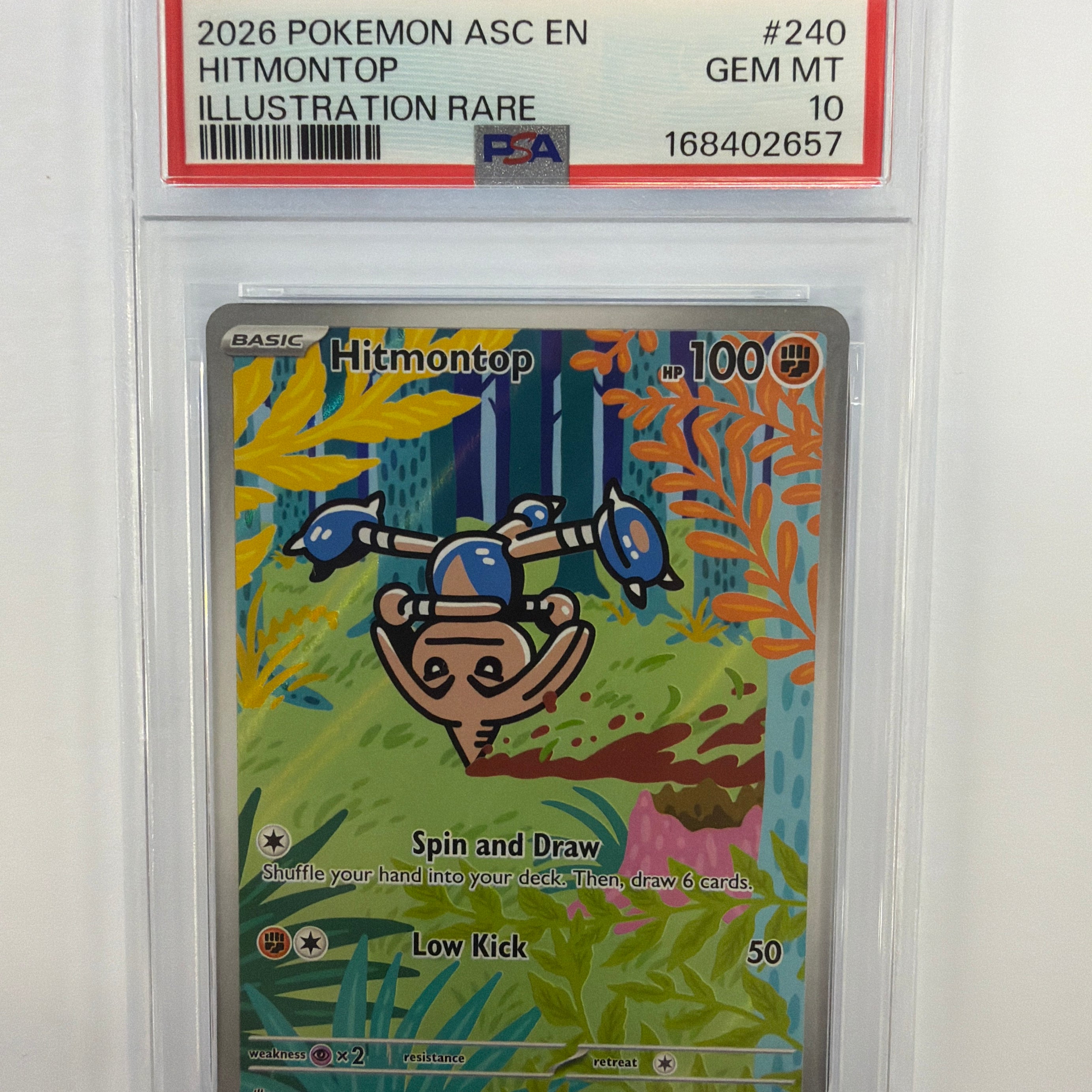 Pokémon TCG - PSA Gem MT 10 Ascended Heroes Hitmontop 240/217 Illustration Rare
