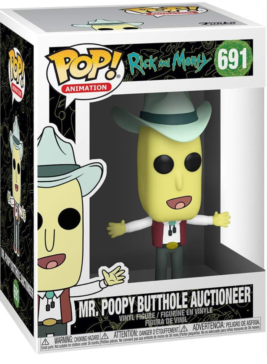 Funko Pop! Animation Rick And Morty Mr. Poopy Butthole Auctioneer #691