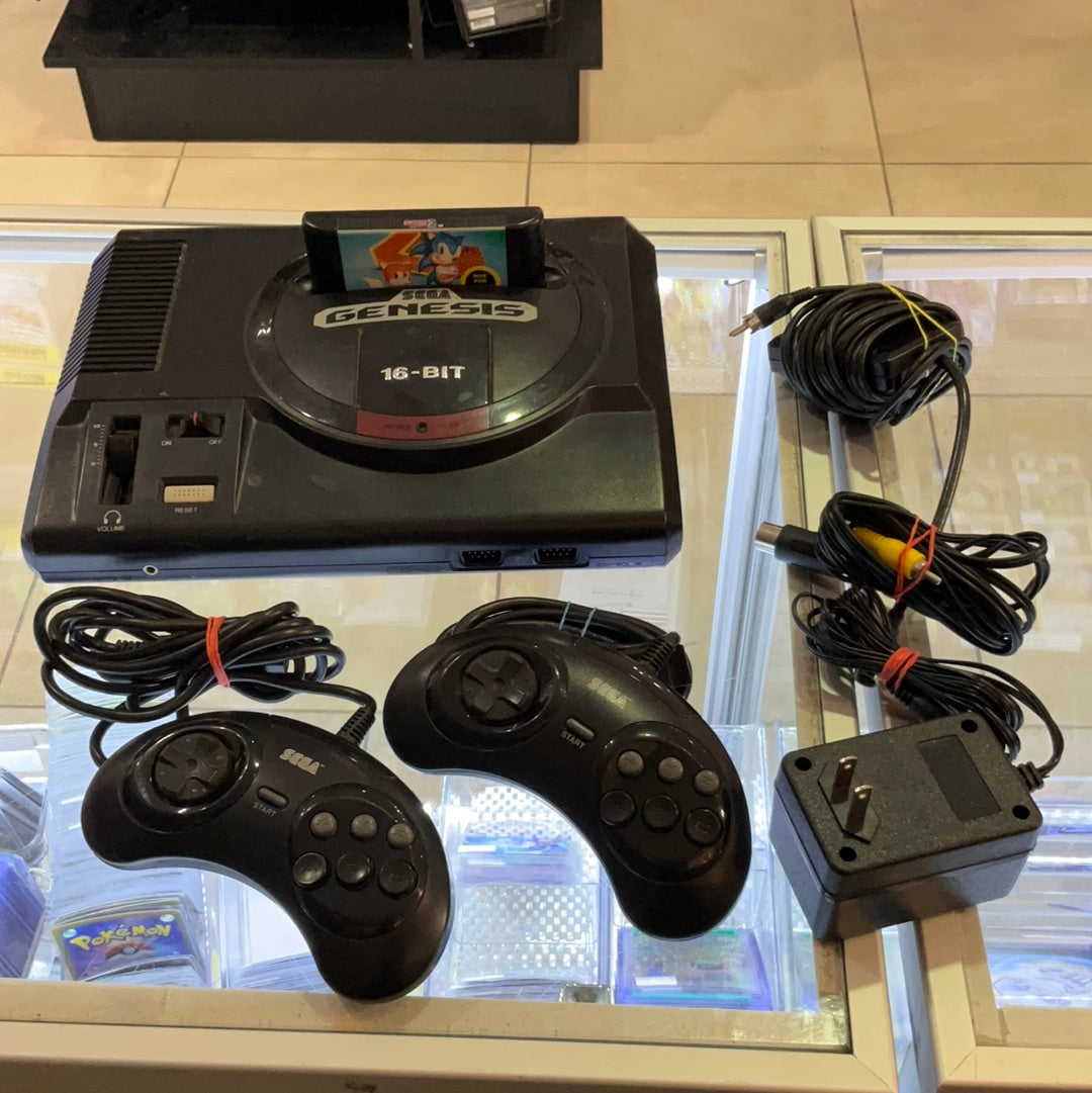 SEGA Genesis System Console SN: 020731613 with Wires, Two Controllers ...