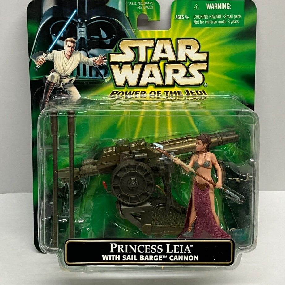 Hasbro Star Wars Power Of The Jedi Princess Leia With Sail Barge Cannon 3” Figure