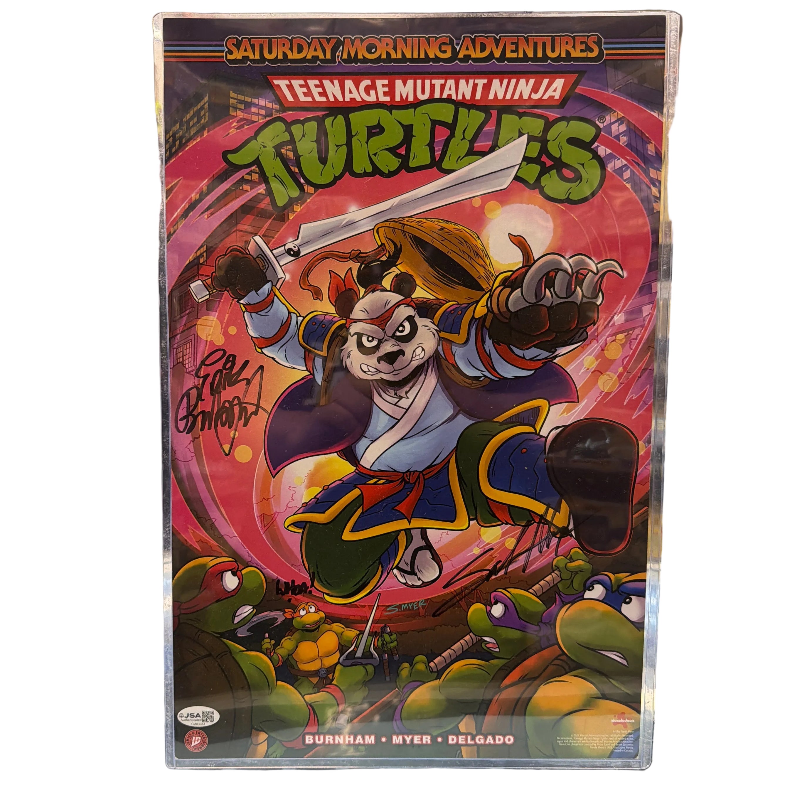 SIGNED Saturday Morning Adventures Teenage Mutant Ninja Turtles Poster