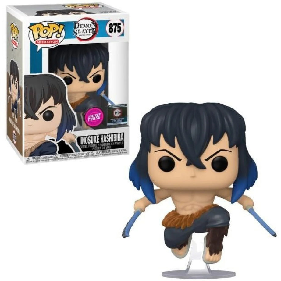FLOCKED CHASE Funko Pop! Animation Demon Slayer Inosuke Hashibira #875 Chalice Collectibles Exclusive