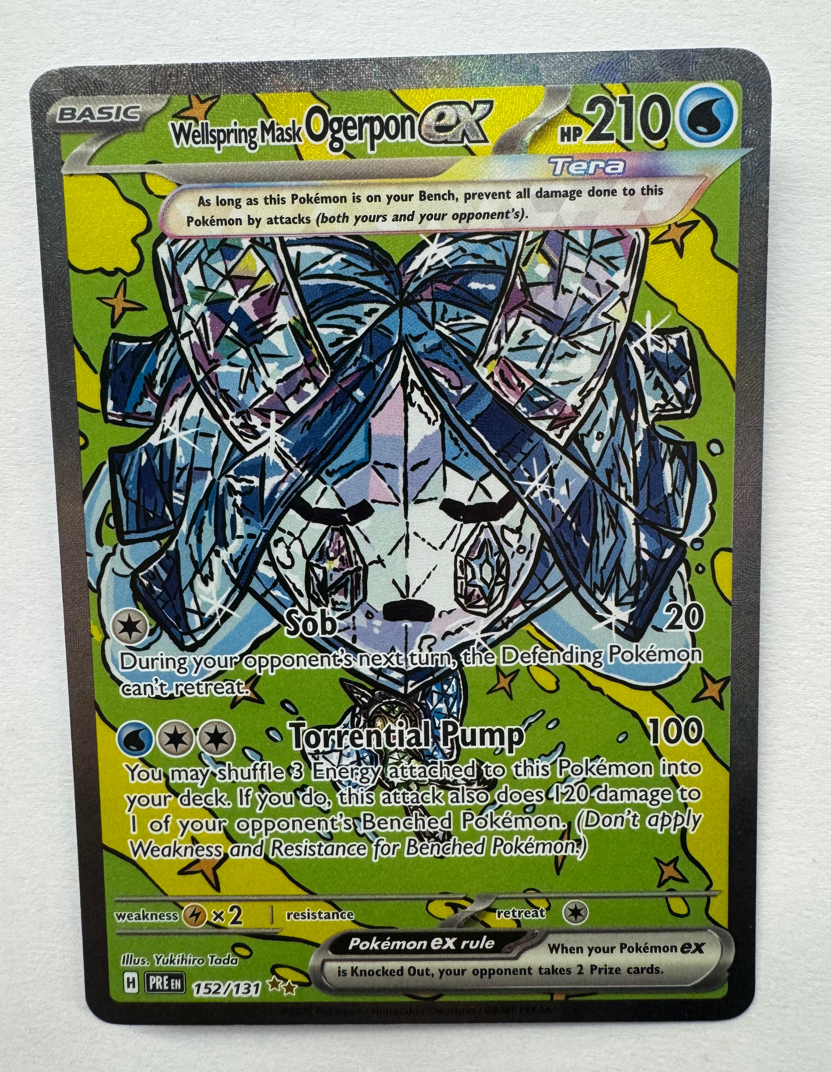 Pokémon TCG - Prismatic Evolutions Wellspring Mask Ogerpon EX 152/131 NM