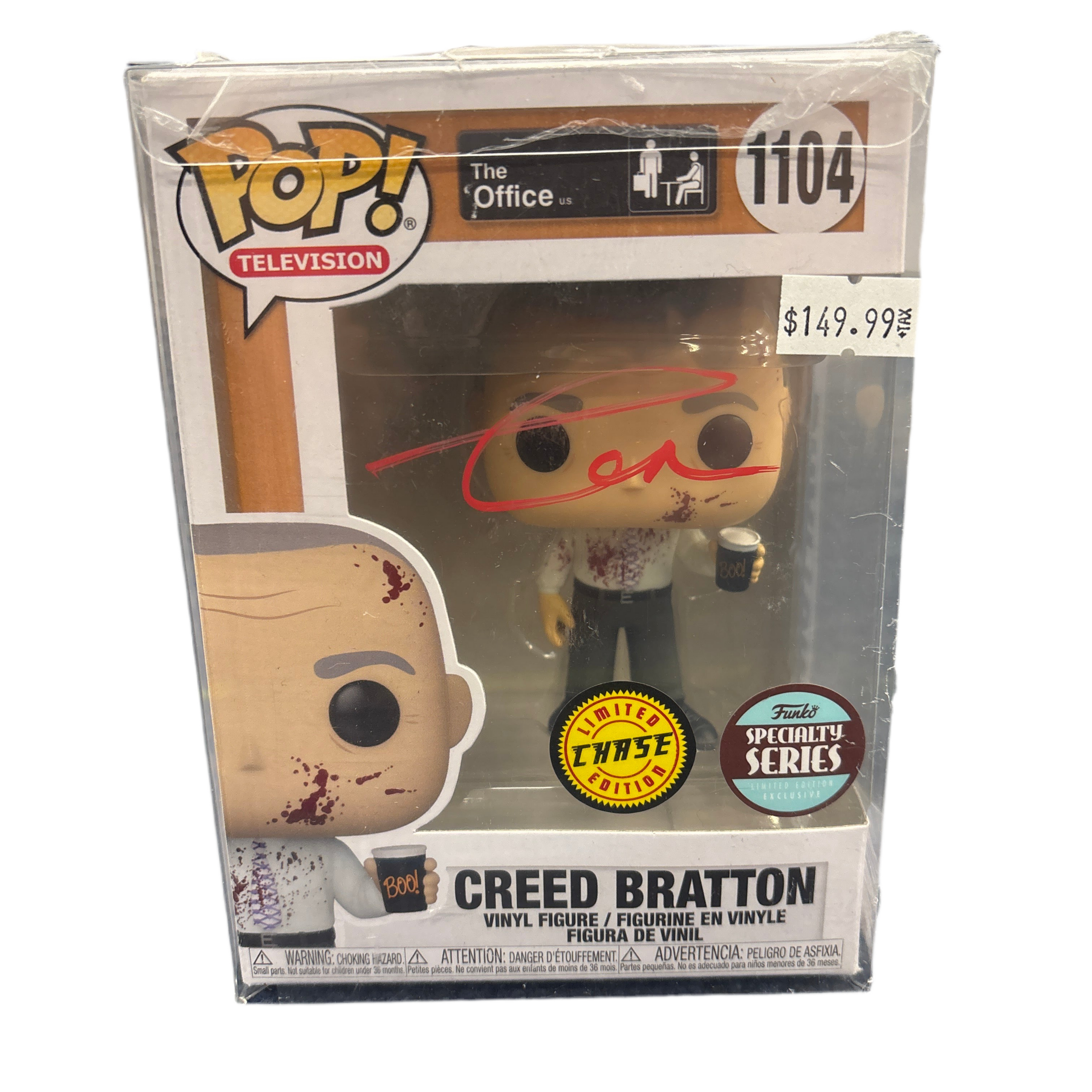 SIGNED CHASE Funko Pop! Television The Office Creed Bratton Funko Specialty Series #1104