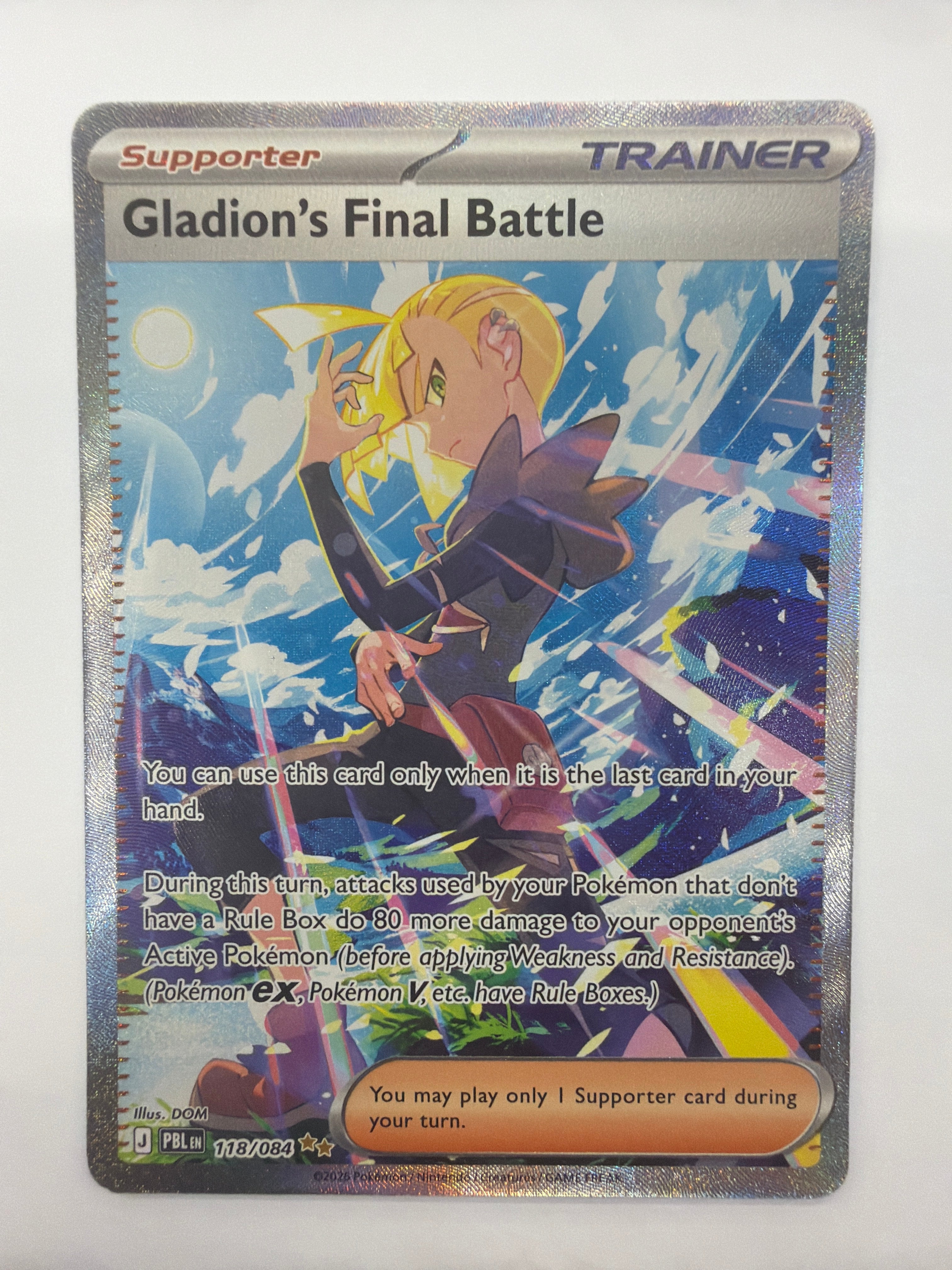 Pokémon TCG - Pitch Black Gladion's Final Battle 118/084 NM
