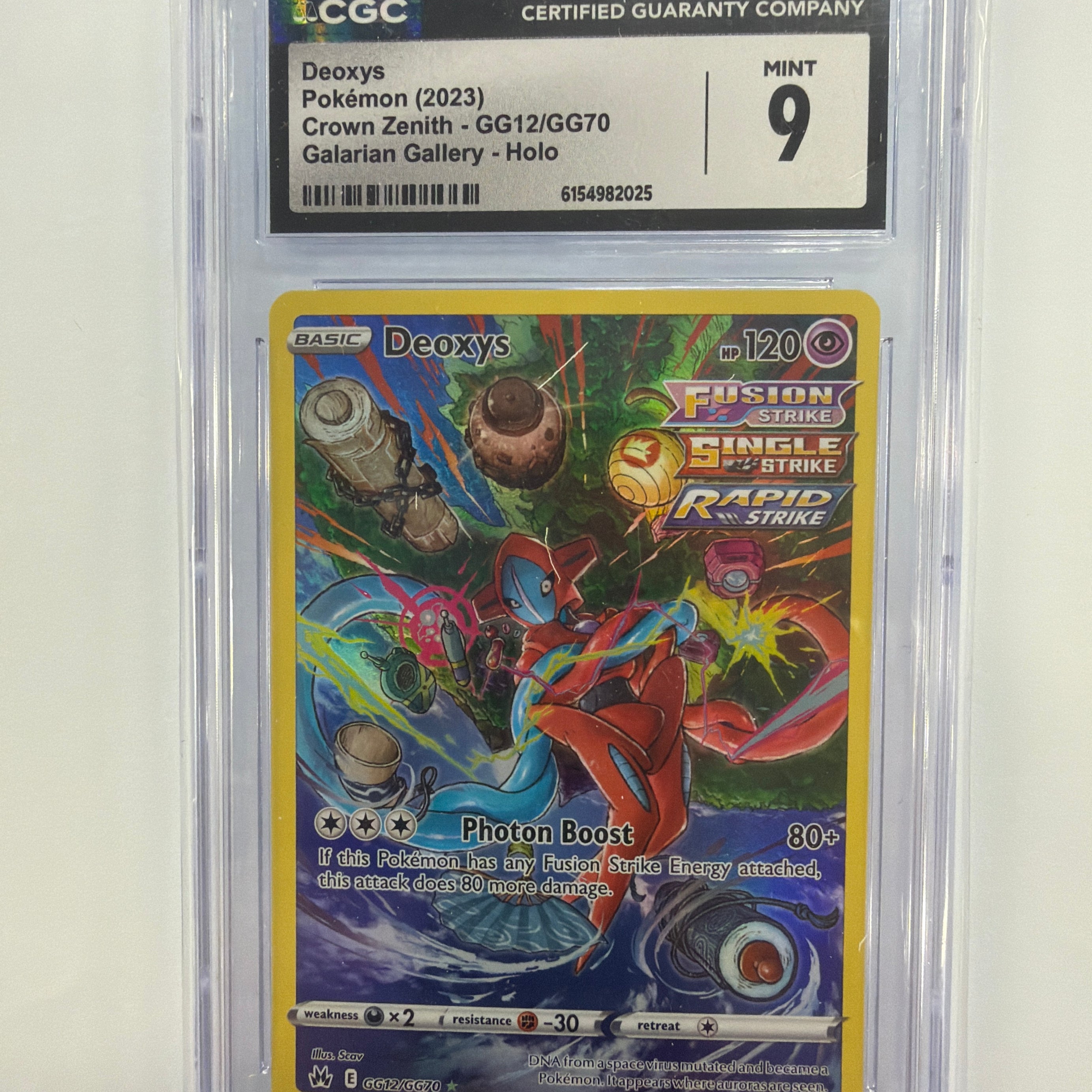 Pokémon TCG - CGC Mint 9 Crown Zenith: Galarian Gallery Deoxys GG12/GG70
