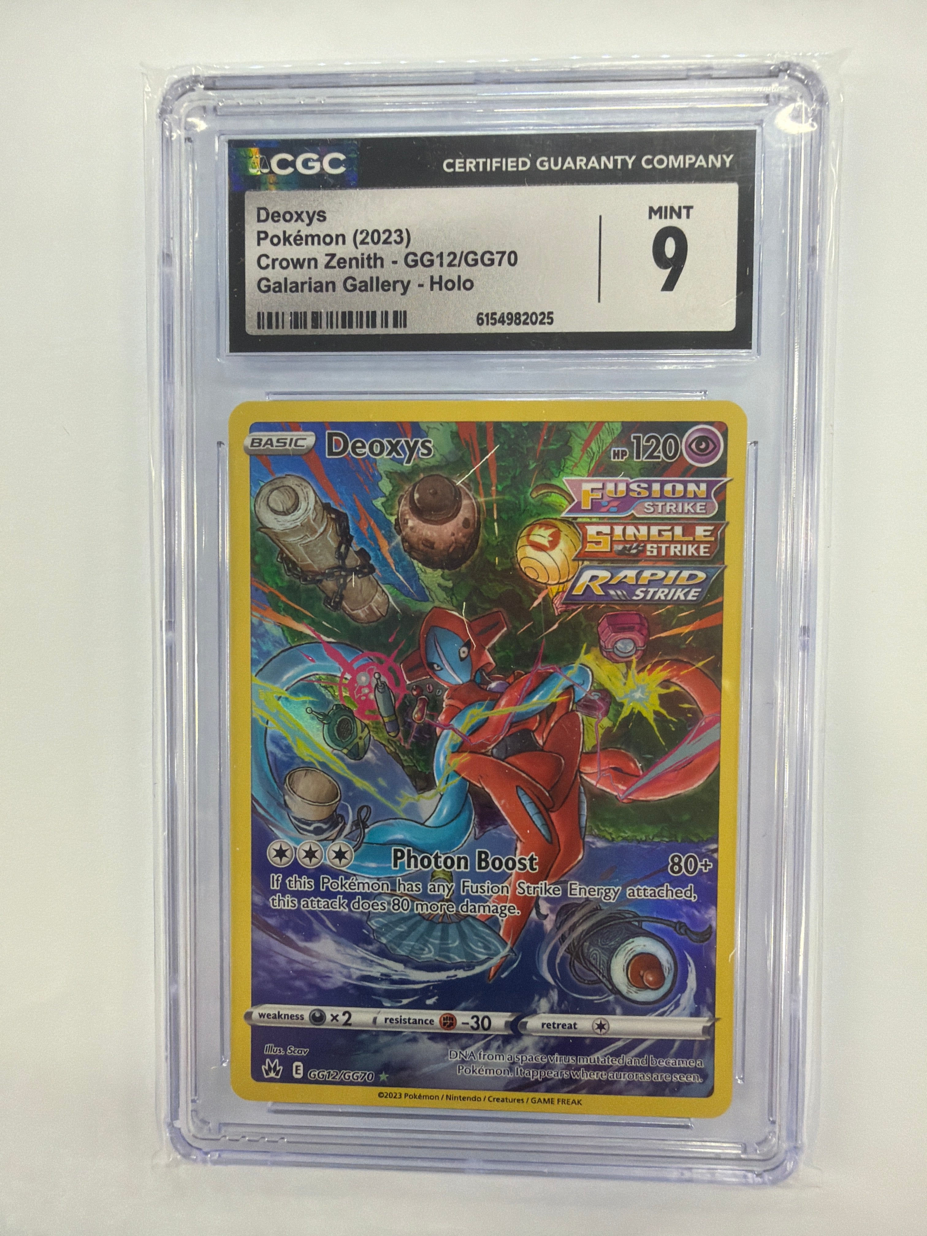 Pokémon TCG - CGC Mint 9 Crown Zenith: Galarian Gallery Deoxys GG12/GG70
