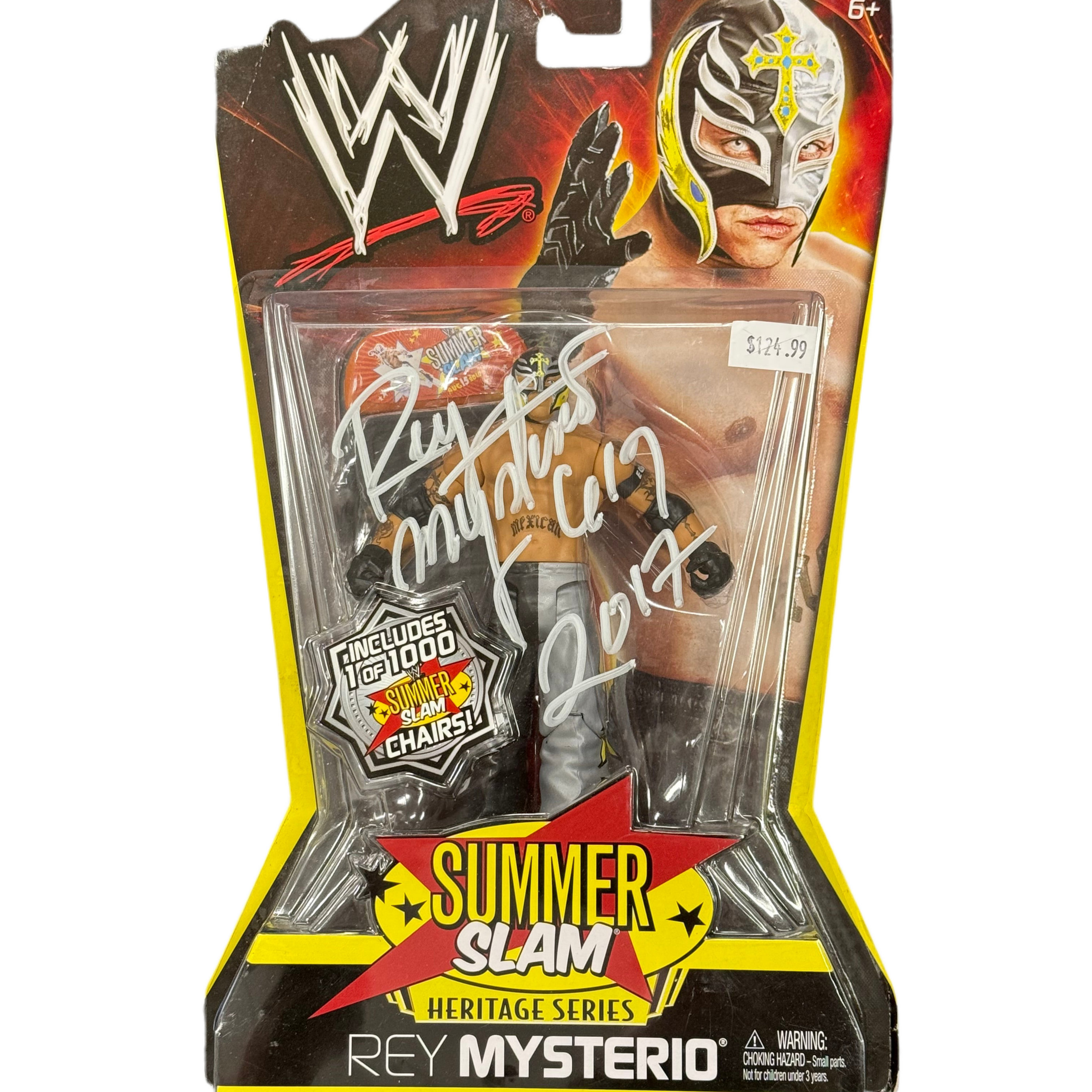 WWE Mattel Summerslam Heritage Series 1 of 1000 Rey Mysterio Signed Figure W/ JSA Certification