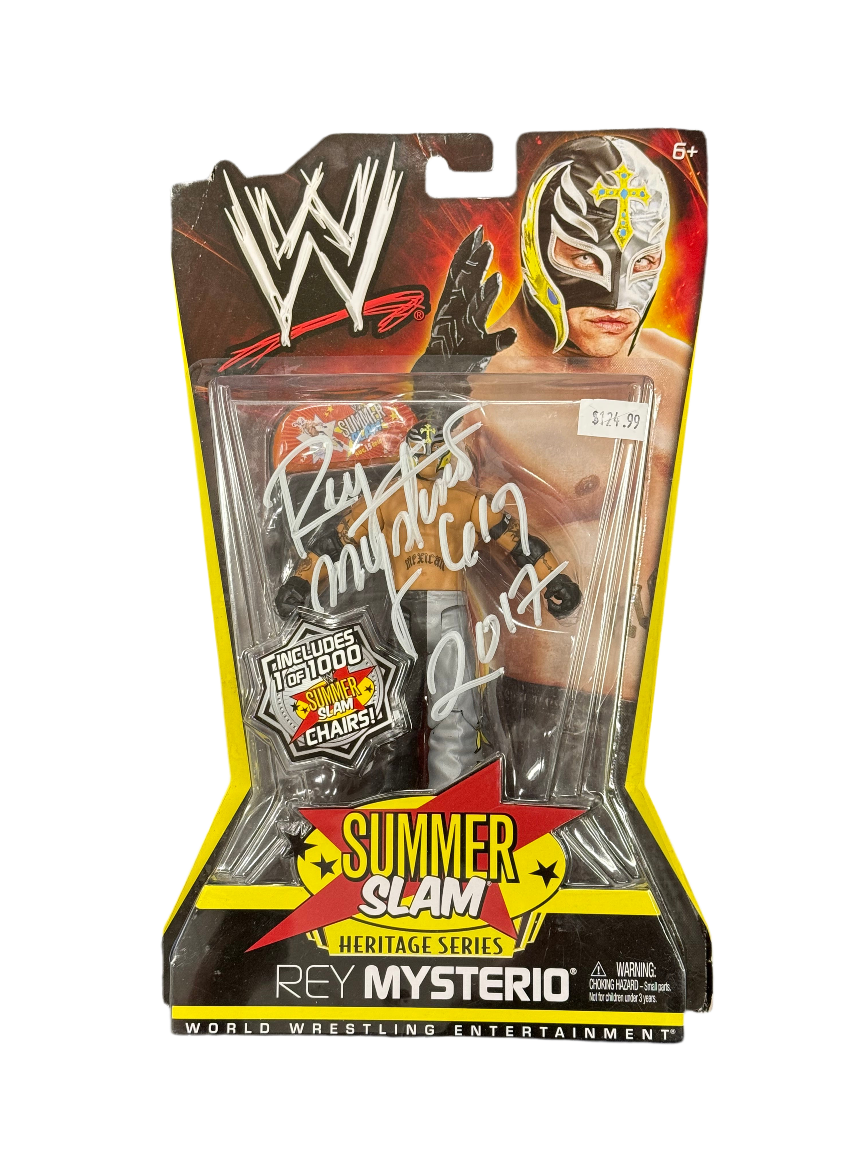 WWE Mattel Summerslam Heritage Series 1 of 1000 Rey Mysterio Signed Figure W/ JSA Certification