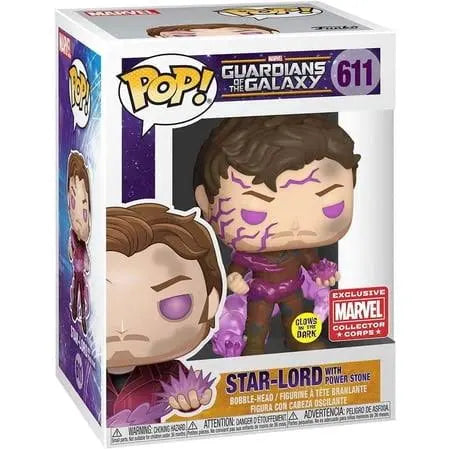 Funko Pop! Marvel Guardians of the Galaxy Star-Lord with Power Stone GITD Marvel Collector Corps Exclusive #611