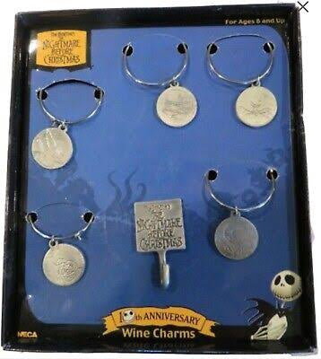 Neca Tim Burtons The Nightmare Before Christmas 10th Anniversary Wine Charms