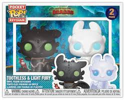 Funko Pop Keychain - Toothless and Light Fury How To Train A Dragon
