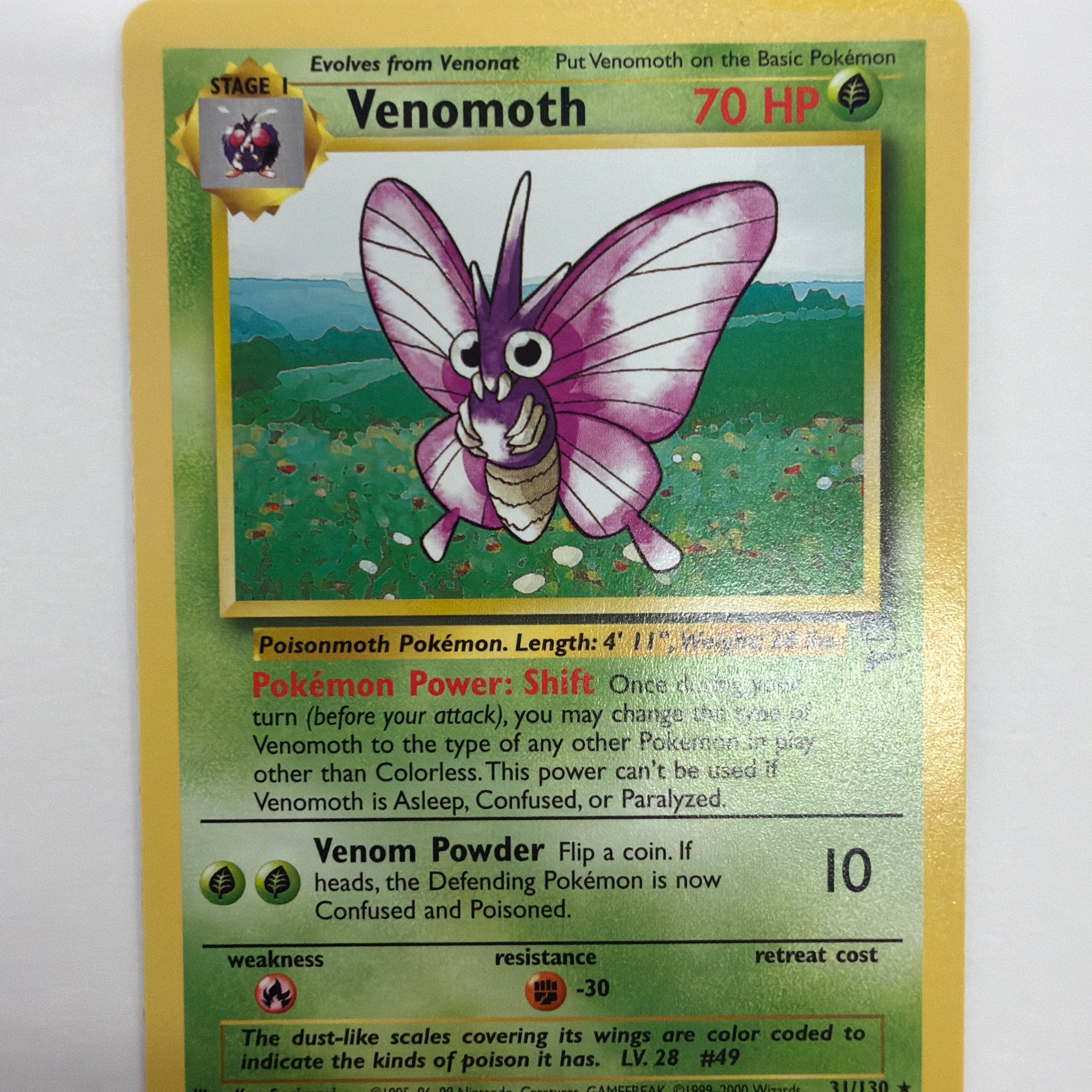 Pokémon TCG - Base Set 2 Venomoth 31/130 Non-Holo NM