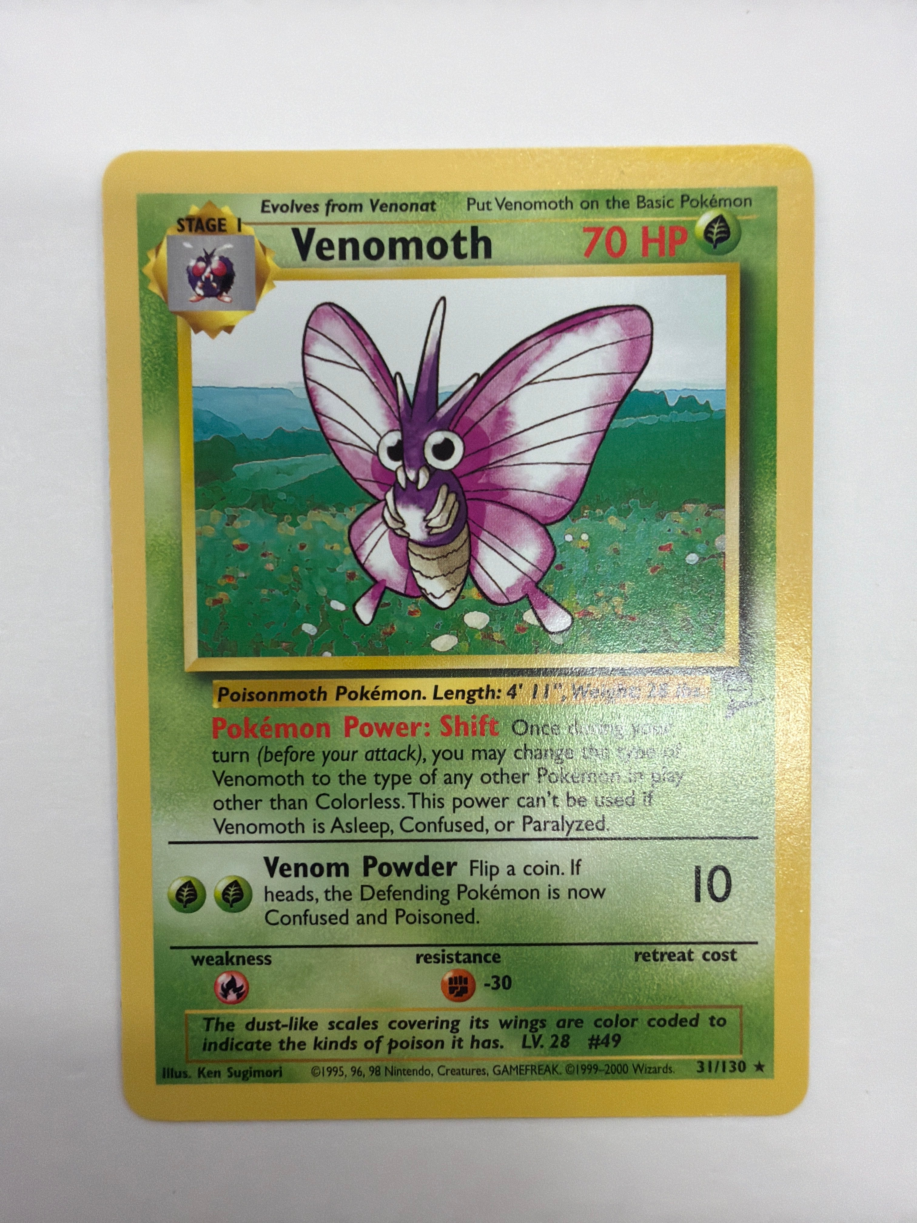 Pokémon TCG - Base Set 2 Venomoth 31/130 Non-Holo NM