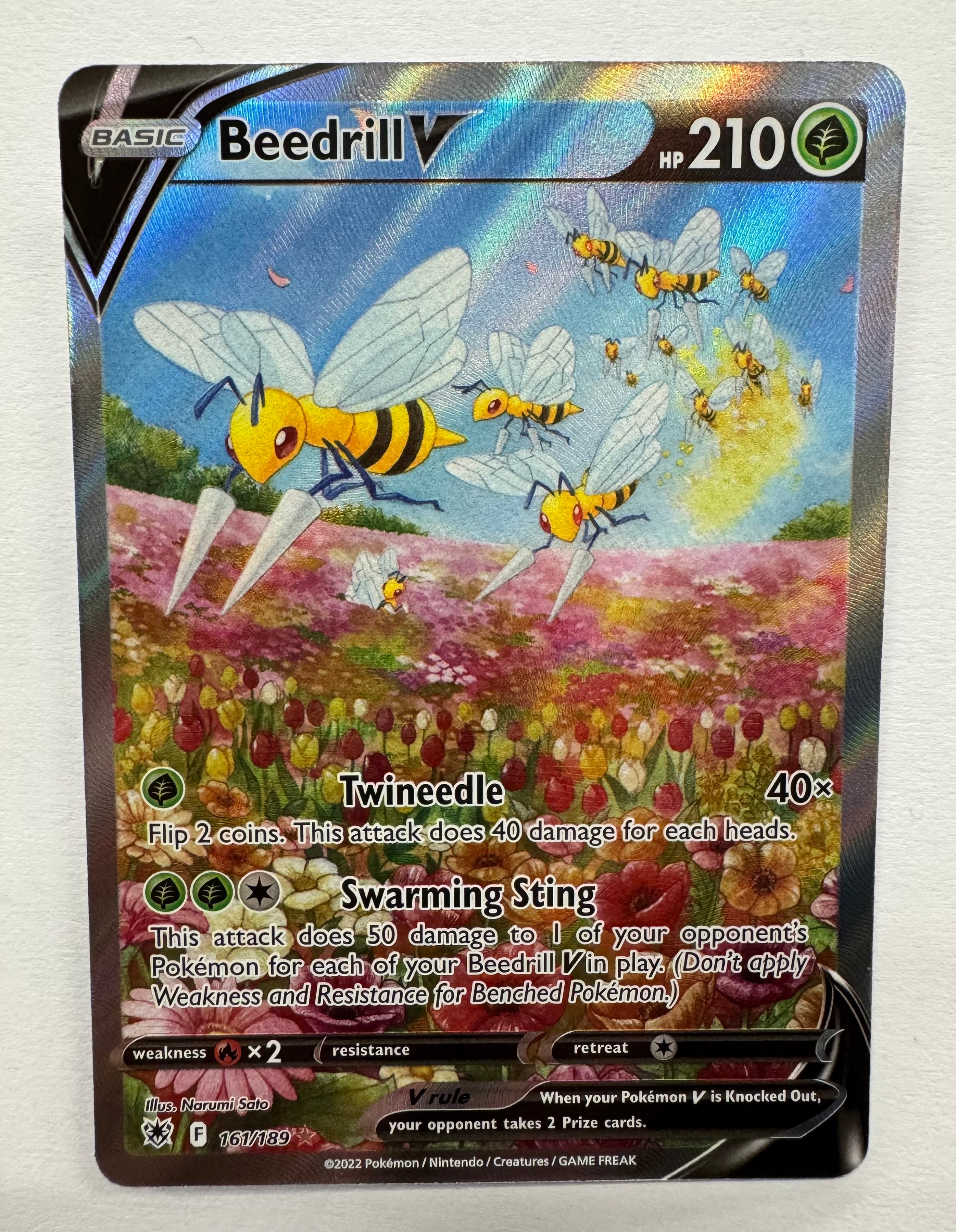 Pokémon TCG - Astral Radiance Beedrill V 161/189 NM