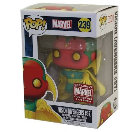 Funko Pop! Marvel Vision (Avengers #57) Marvel Collector Corps Exclusive #239
