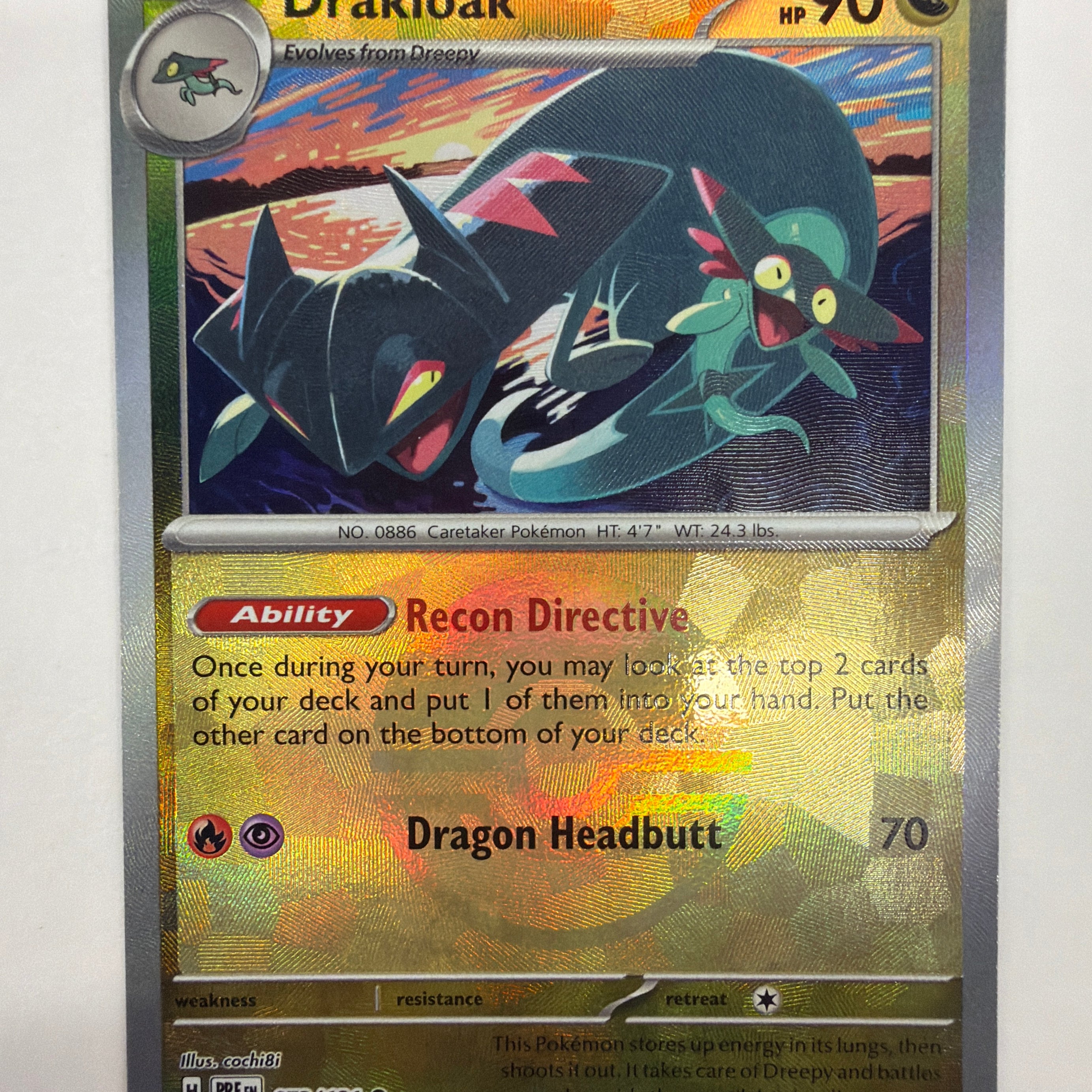 Pokémon TCG - Prismatic Evolutions Drakloak 072/131 Pokeball NM